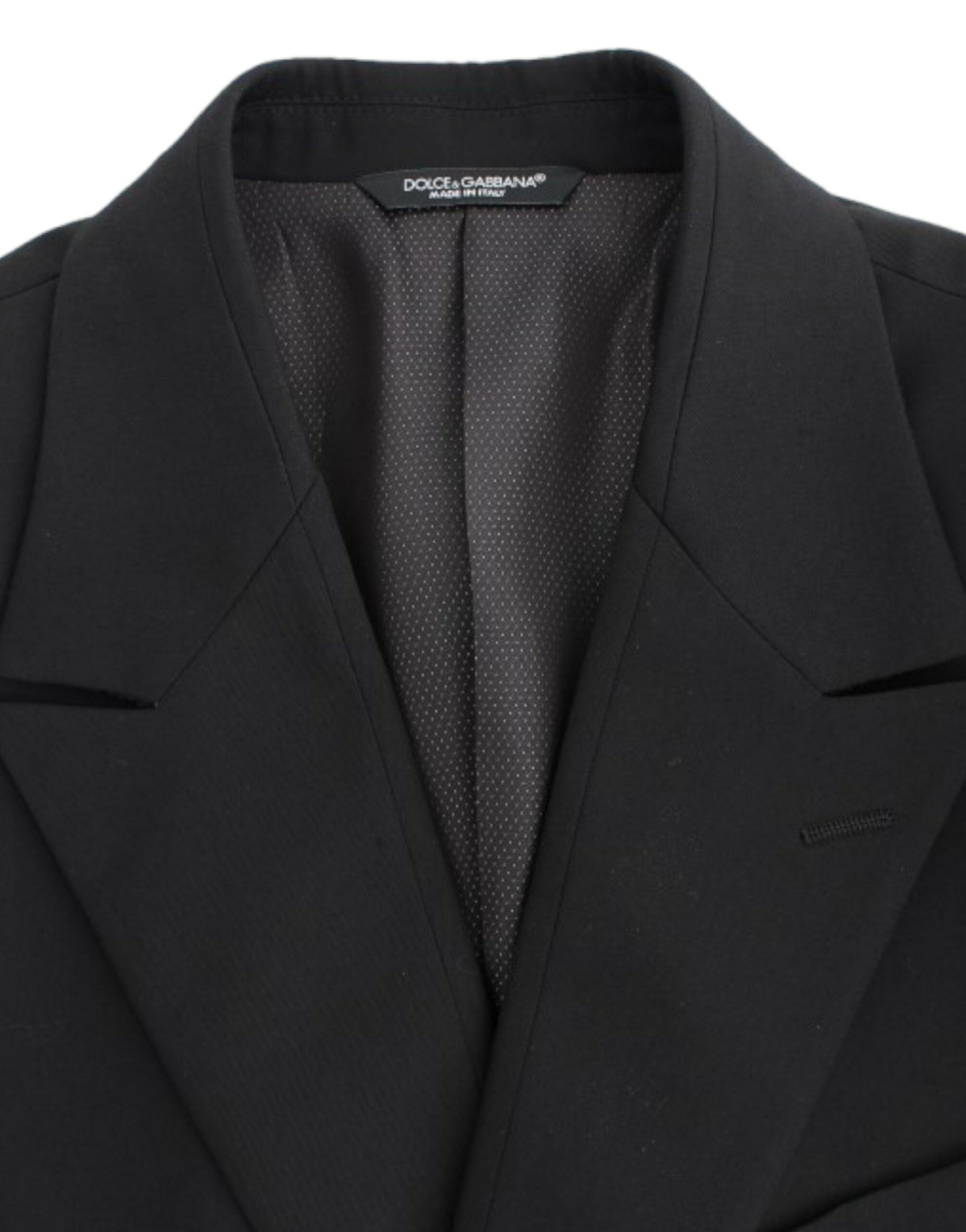Dolce & Gabbana Schwarzer schmal geschnittener Wollblazer