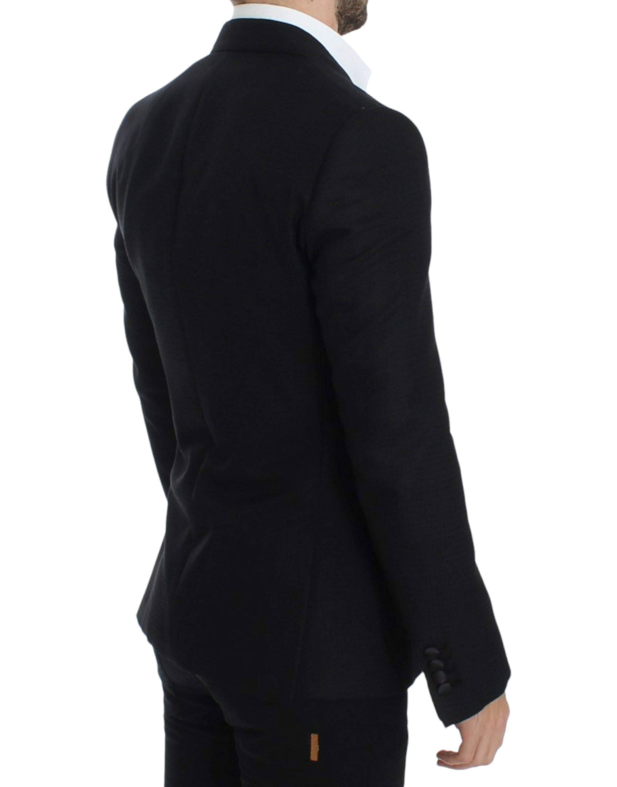 Dolce & Gabbana SICILIA Blazer aus schwarzer Wollseide