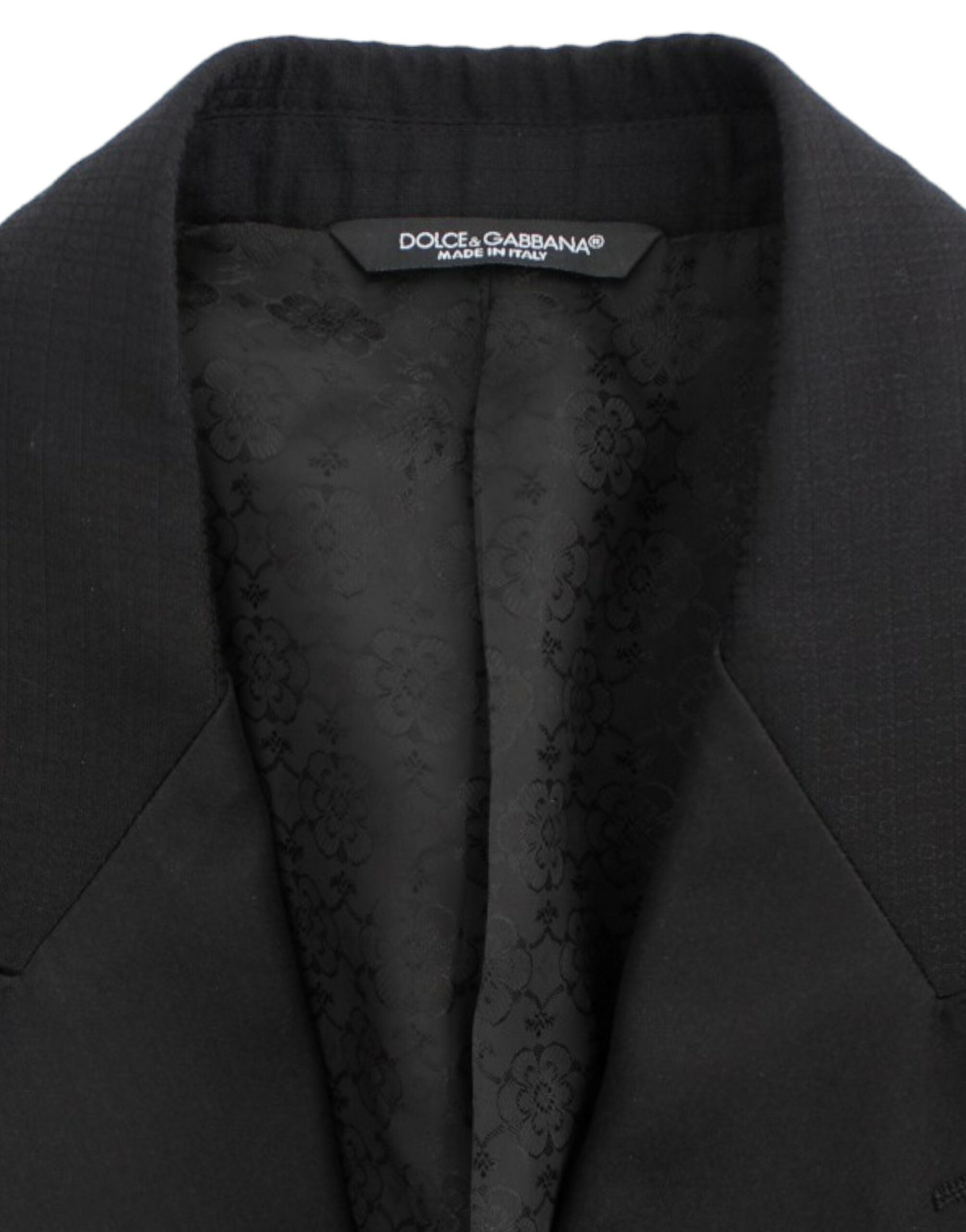 Dolce & Gabbana SICILIA Blazer aus schwarzer Wollseide