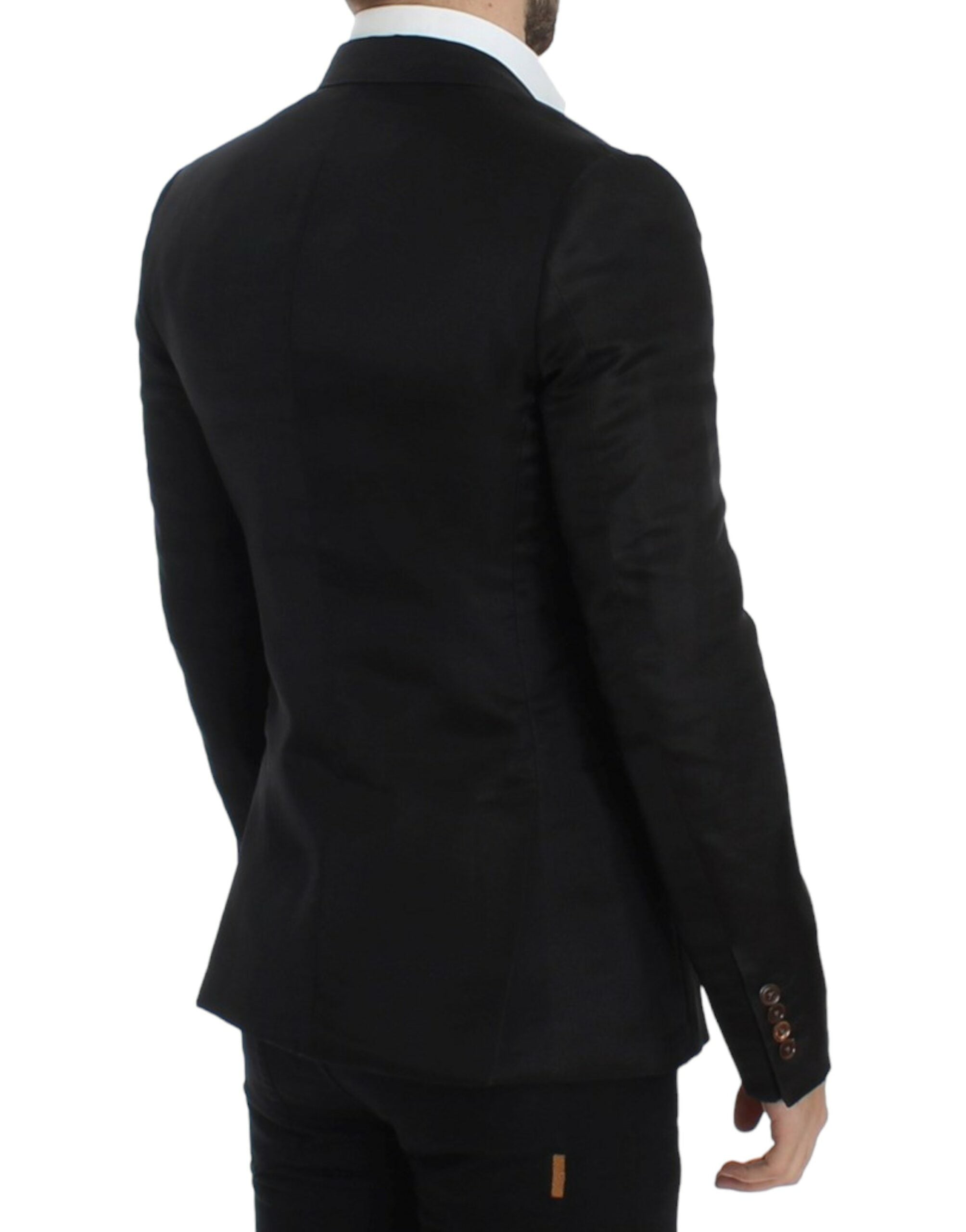 Dolce & Gabbana Schwarzer schmal geschnittener Seidenblazer