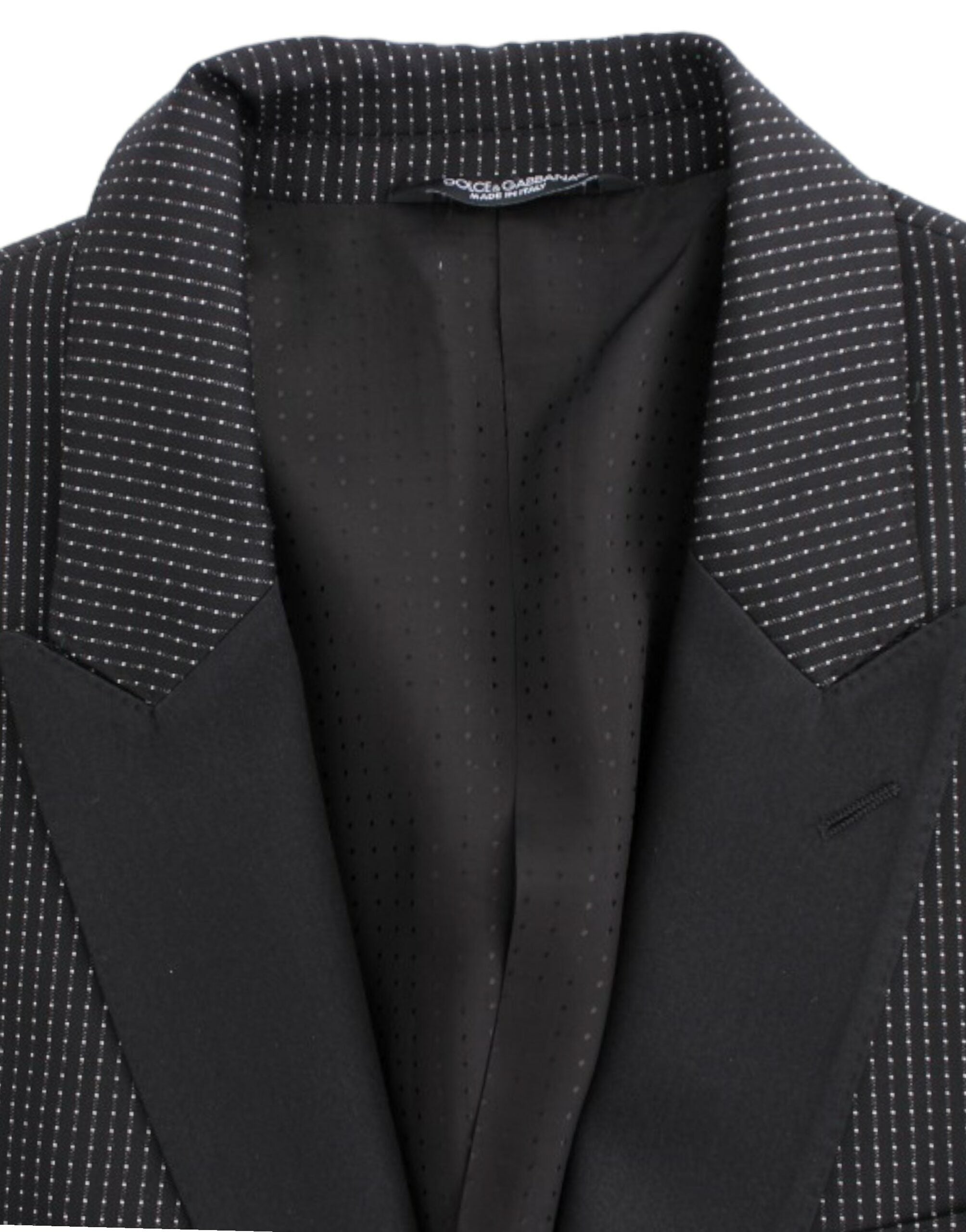 Dolce & Gabbana Schwarzer schmaler MARTINI Blazer aus Wolle