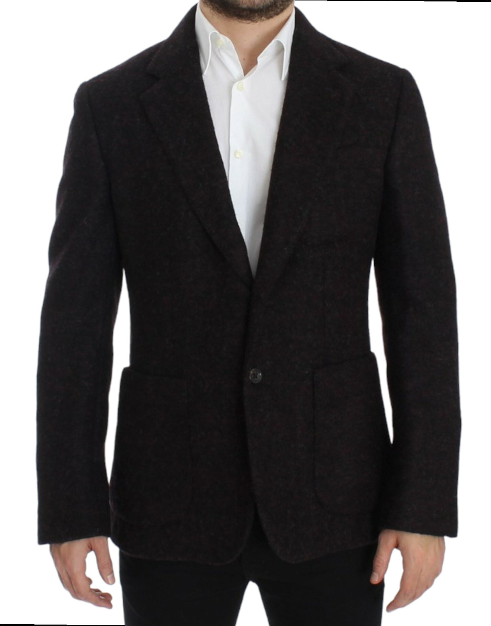 Dolce & Gabbana Bordeaux Alpaga Blazer mit zwei Knöpfen
