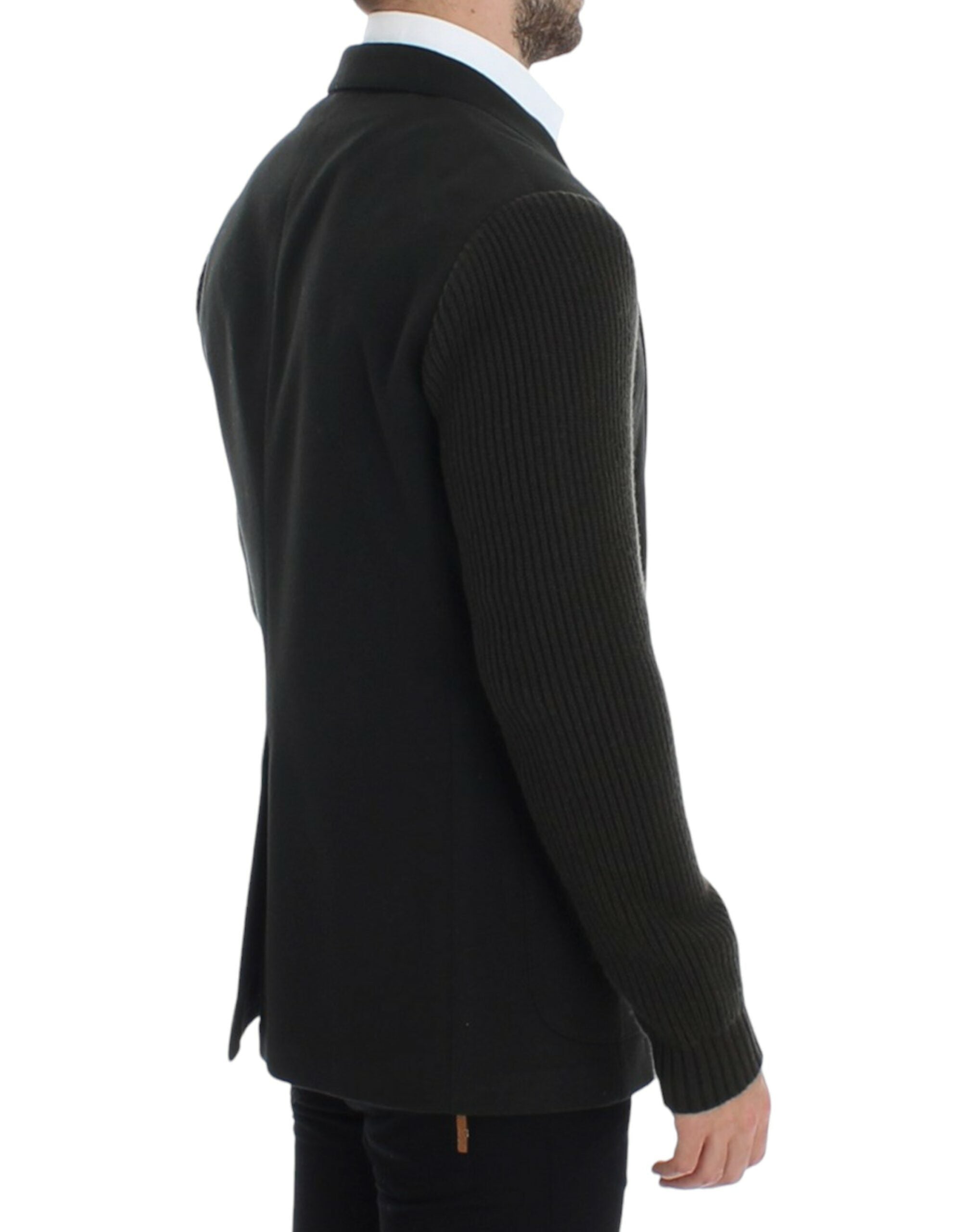 Dolce & Gabbana Grüner Kaschmir-Blazer mit zwei Knöpfen