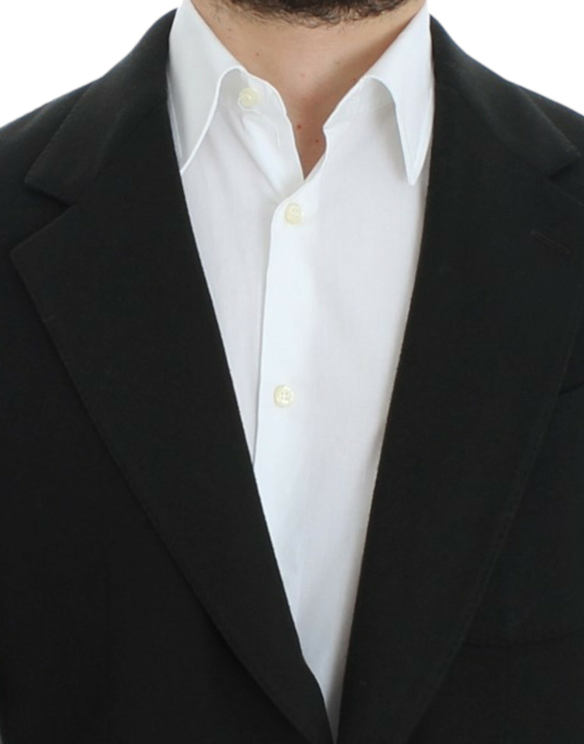 Dolce & Gabbana Grüner Kaschmir-Blazer mit zwei Knöpfen