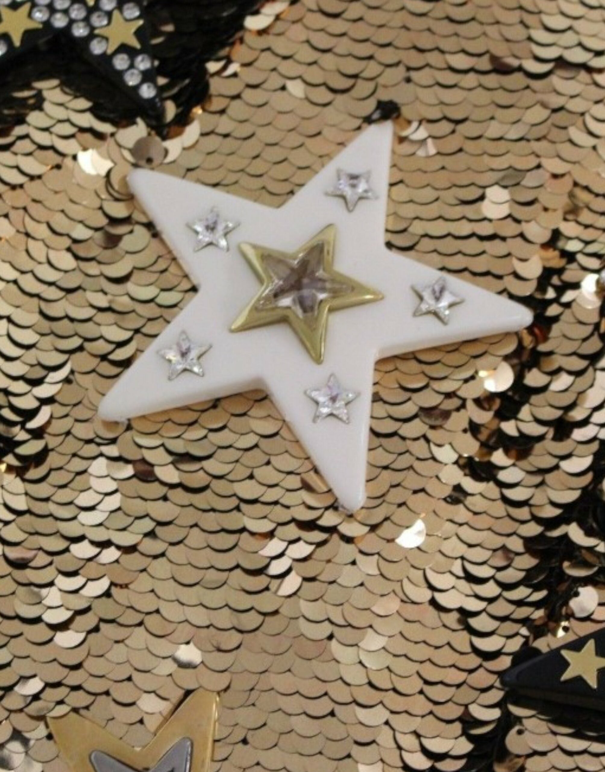 Dolce & Gabbana Meisterwerk goldfarbenes Kleid mit Pailletten und Swarovski-Kristallen