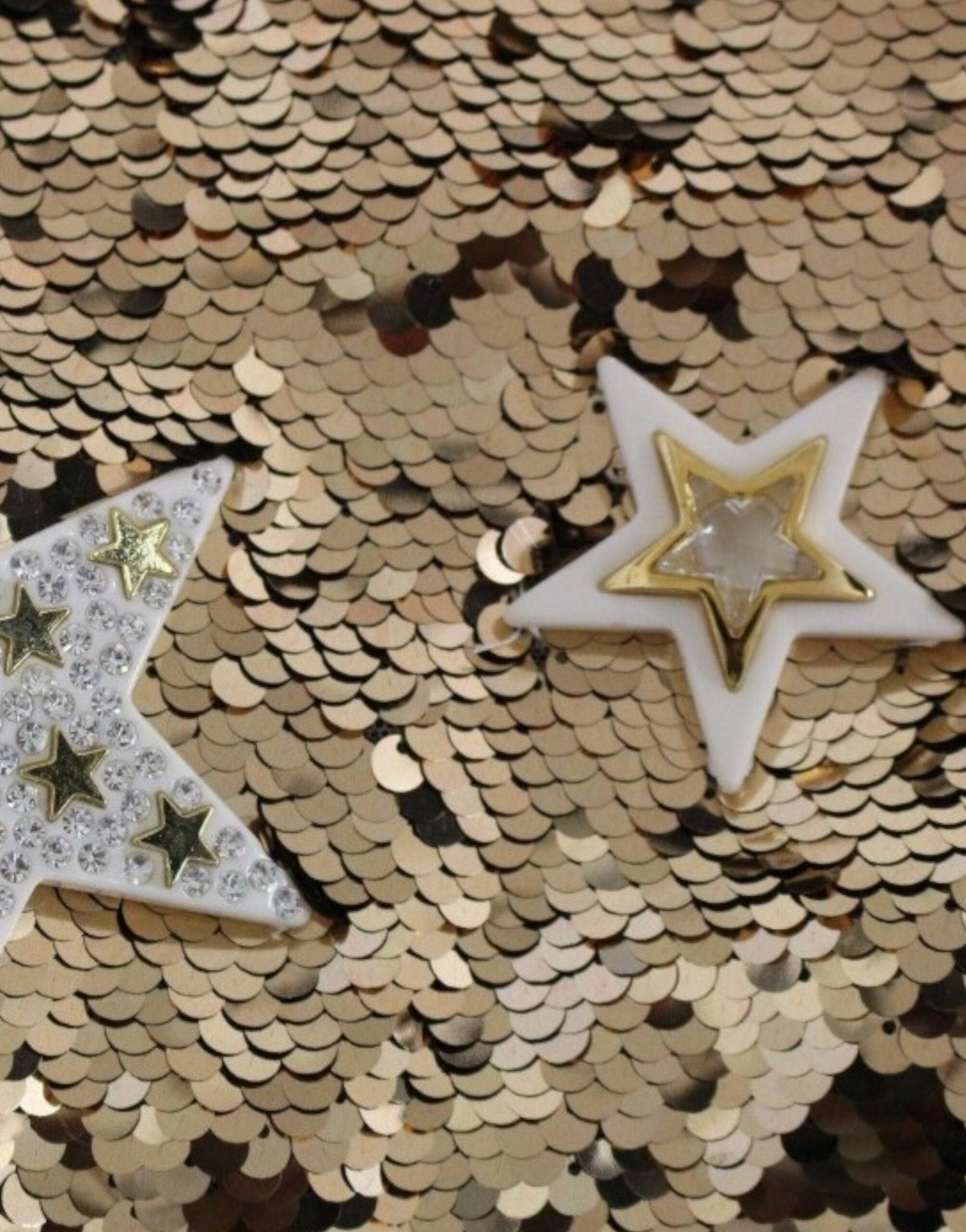 Dolce & Gabbana Meisterwerk goldfarbenes Kleid mit Pailletten und Swarovski-Kristallen