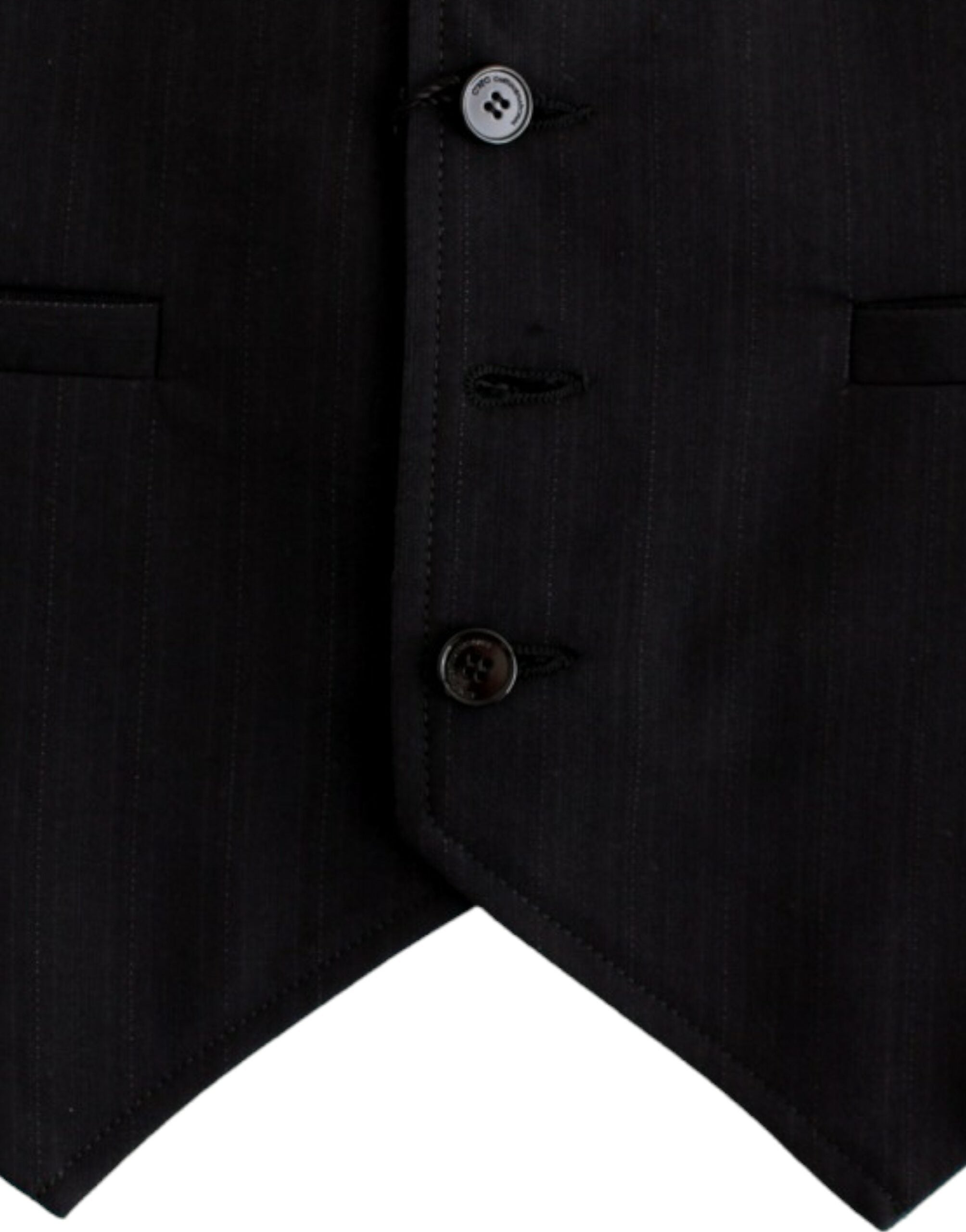 Costume National Schwarz gestreifte Freizeitweste aus Baumwolle