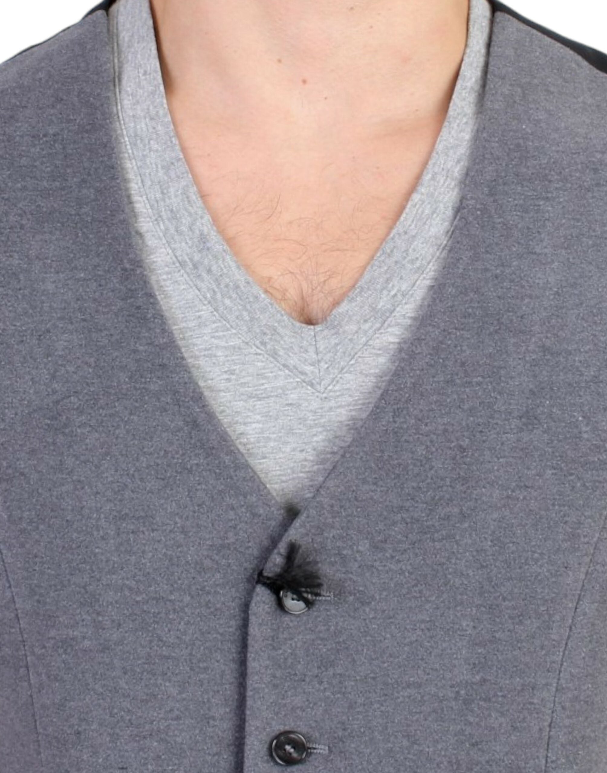 Costume National Graue Freizeitweste aus Baumwollmischung