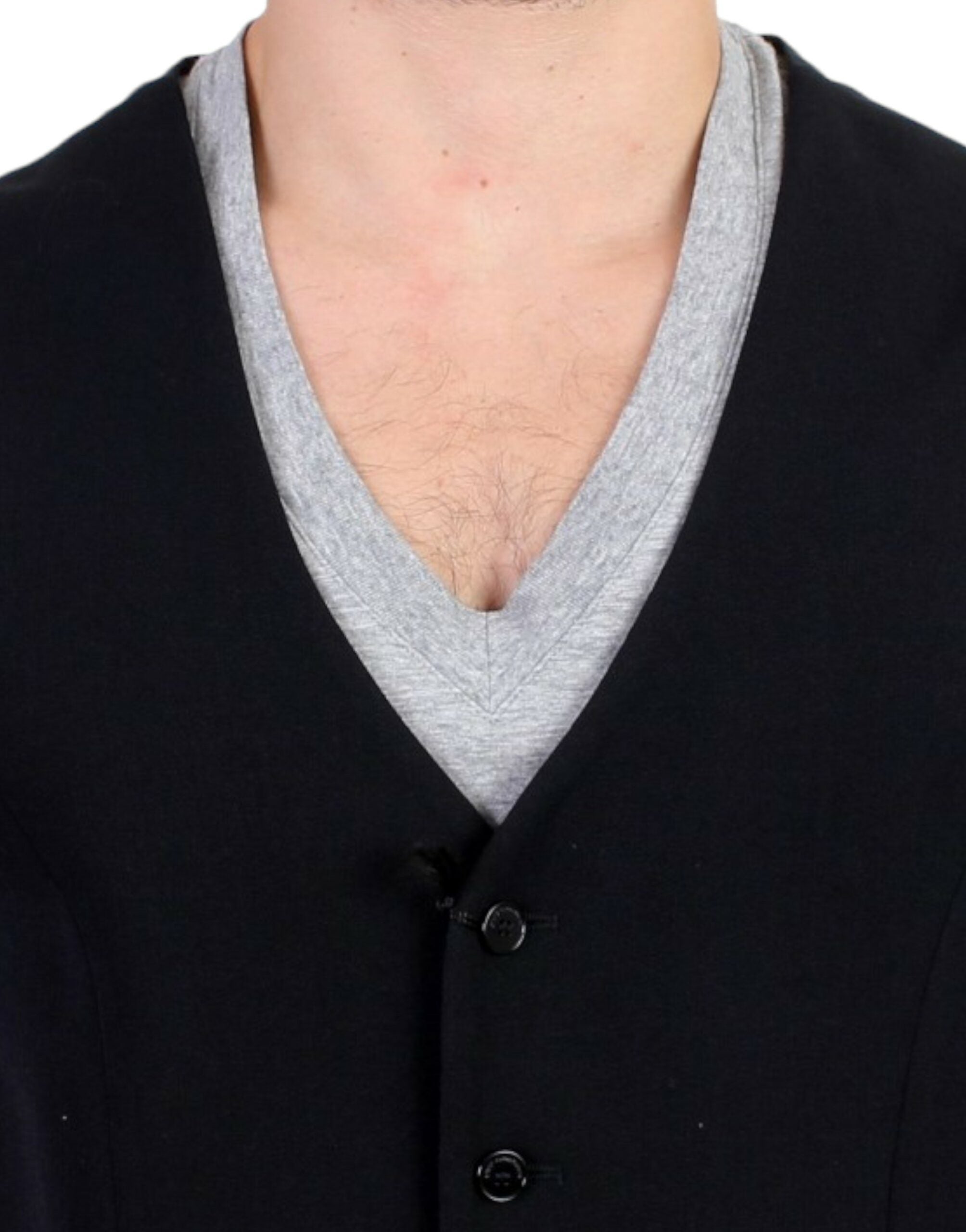 Costume National Schwarze Freizeitweste aus Wollgemisch