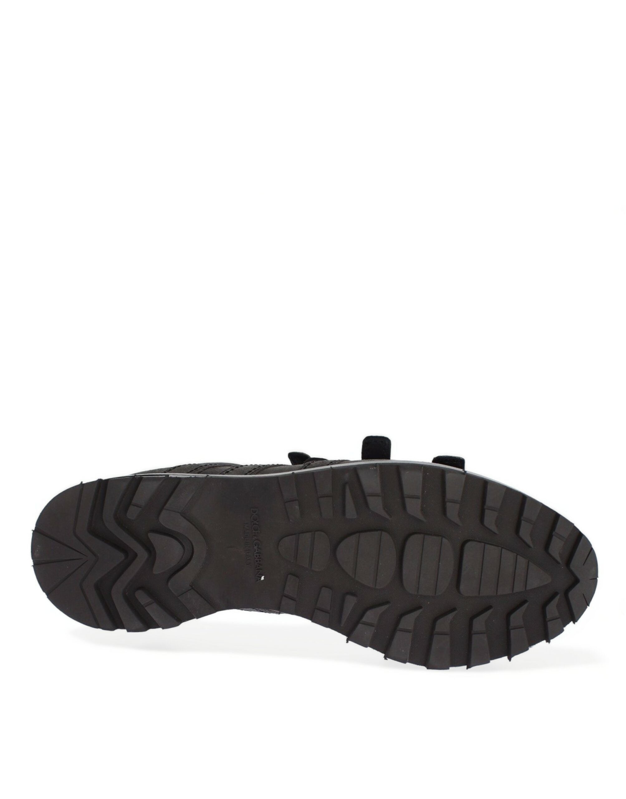 Dolce & Gabbana Graue Leder Knöchelriemen Schuhe Stiefel