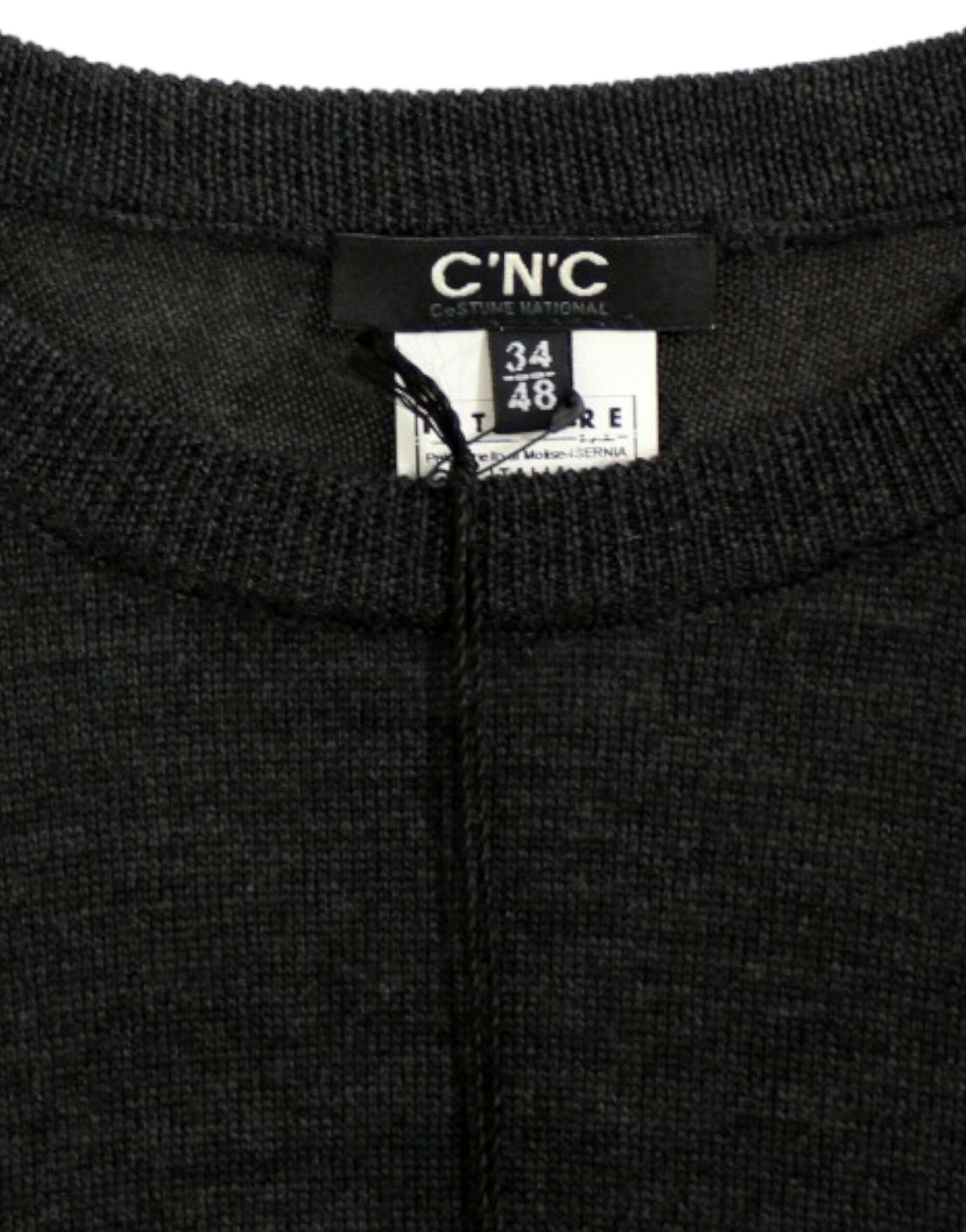 Costume National Grauer Pullover mit Rundhalsausschnitt