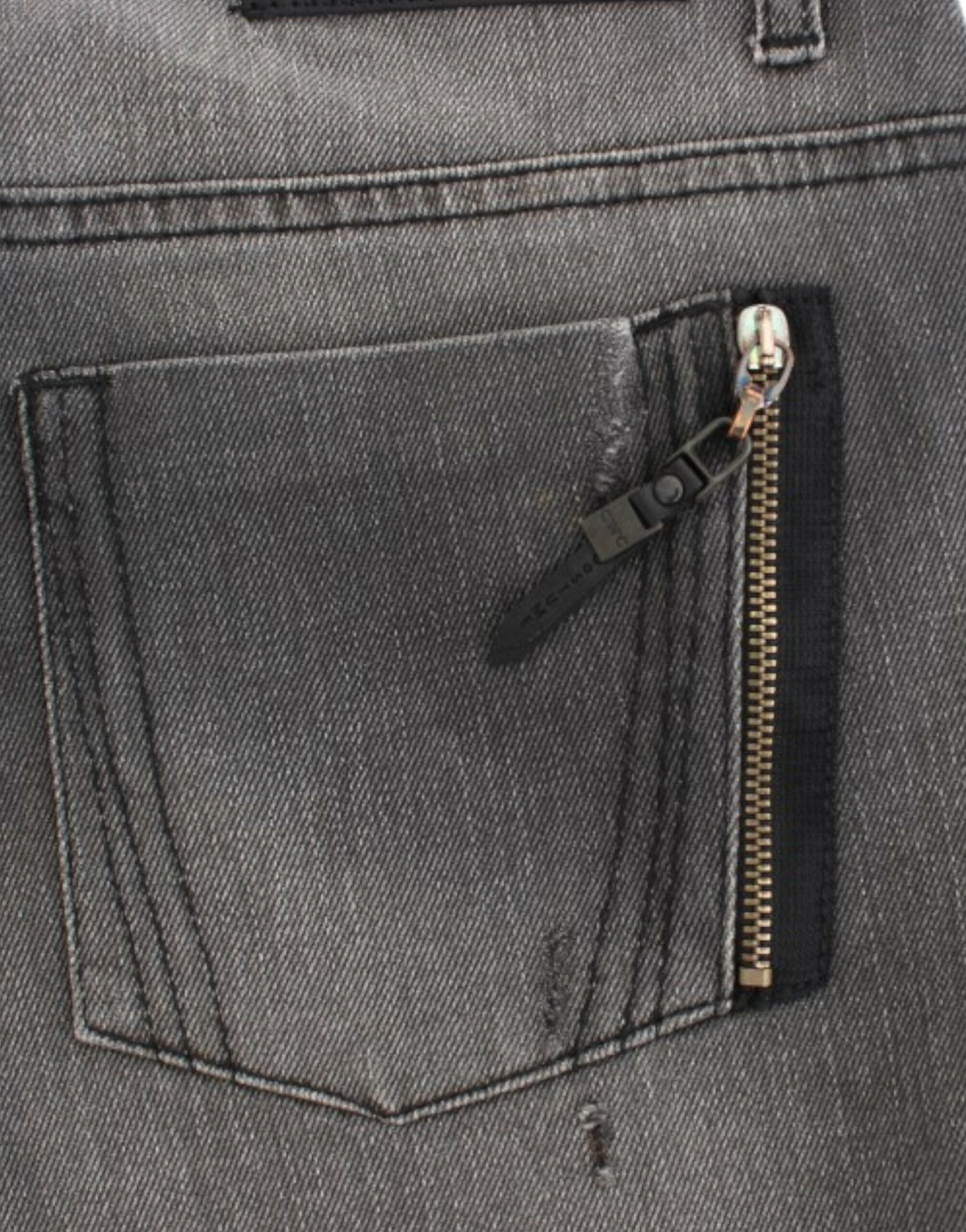 Costume National Graue Jeans mit geradem Bein