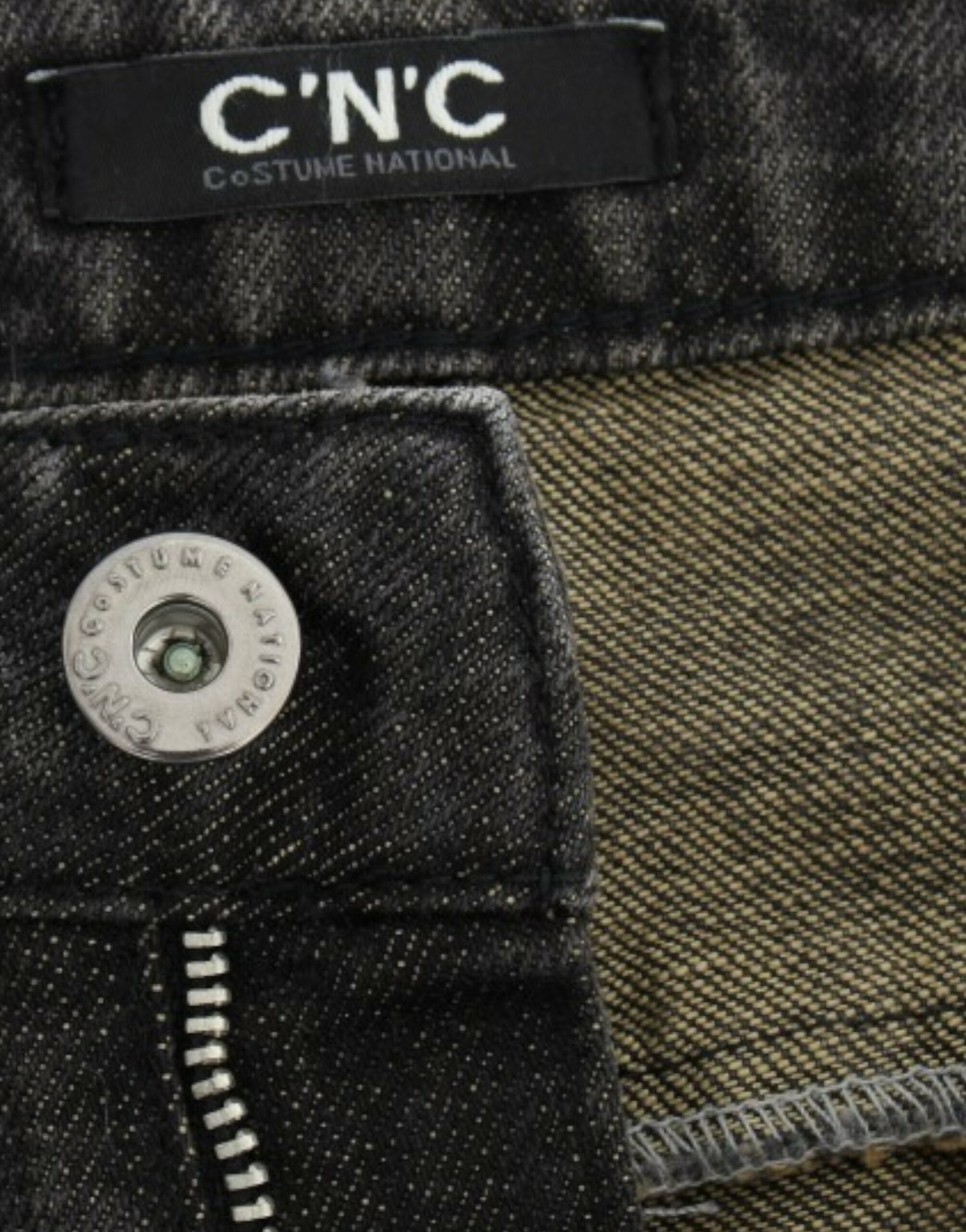 Costume National Graue Jeans im Used-Look