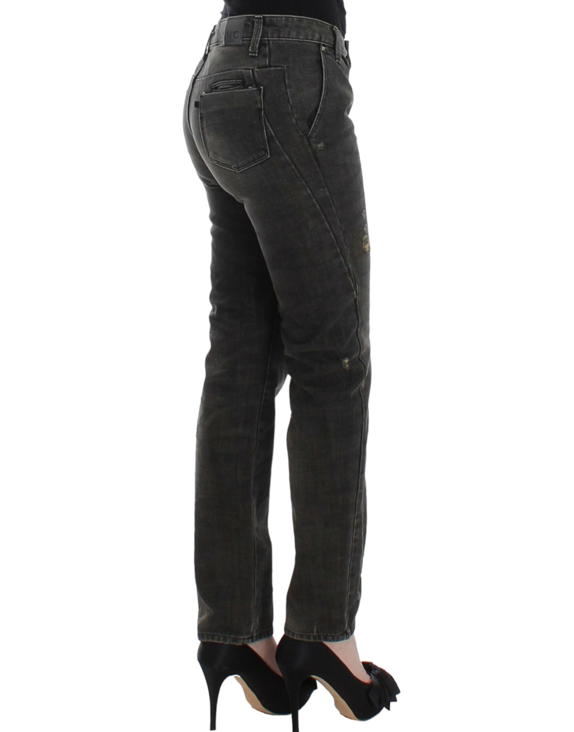 Costume National Graue Jeans im Used-Look
