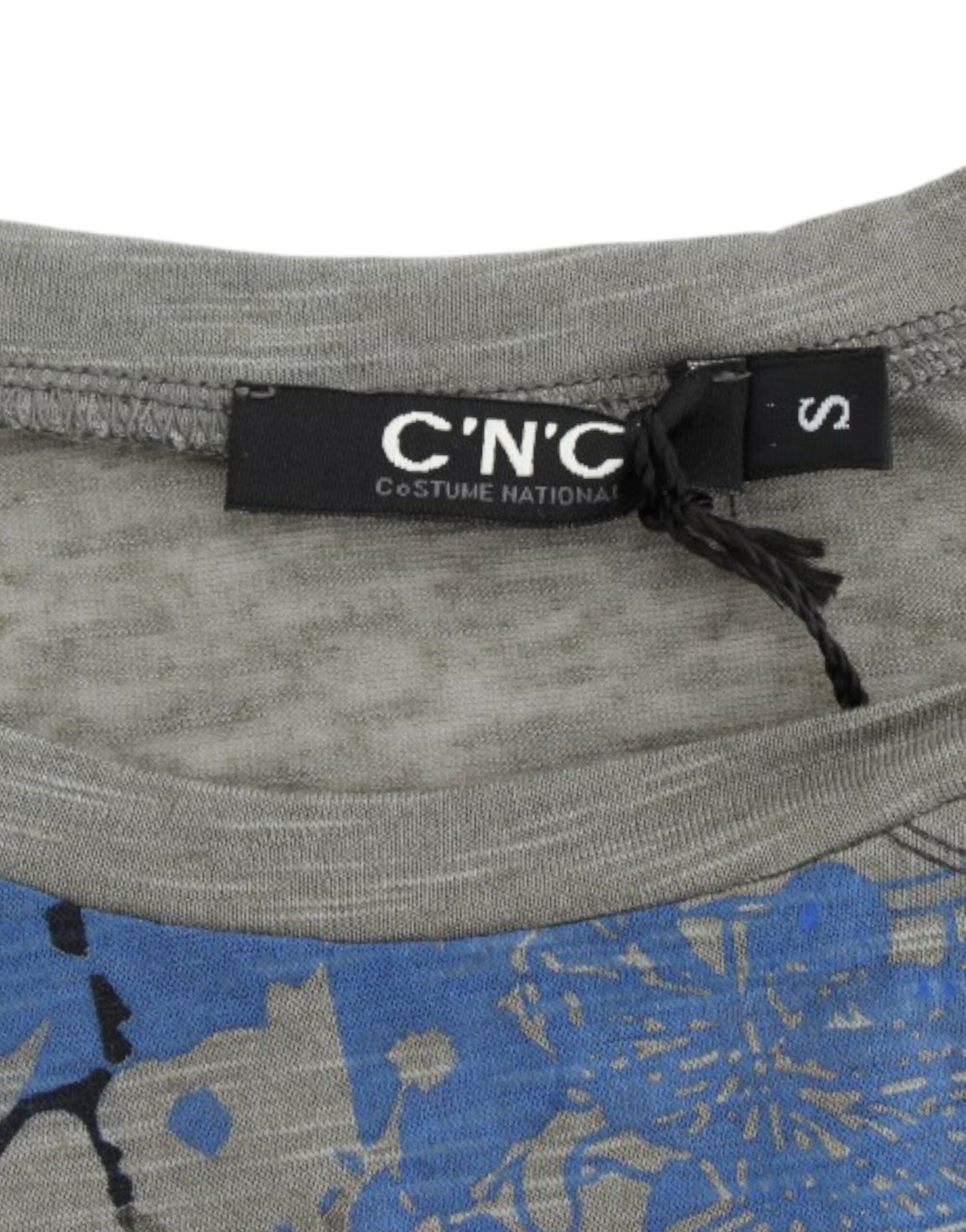Costume National Ärmelloses T-Shirt mit grauem Aufdruck