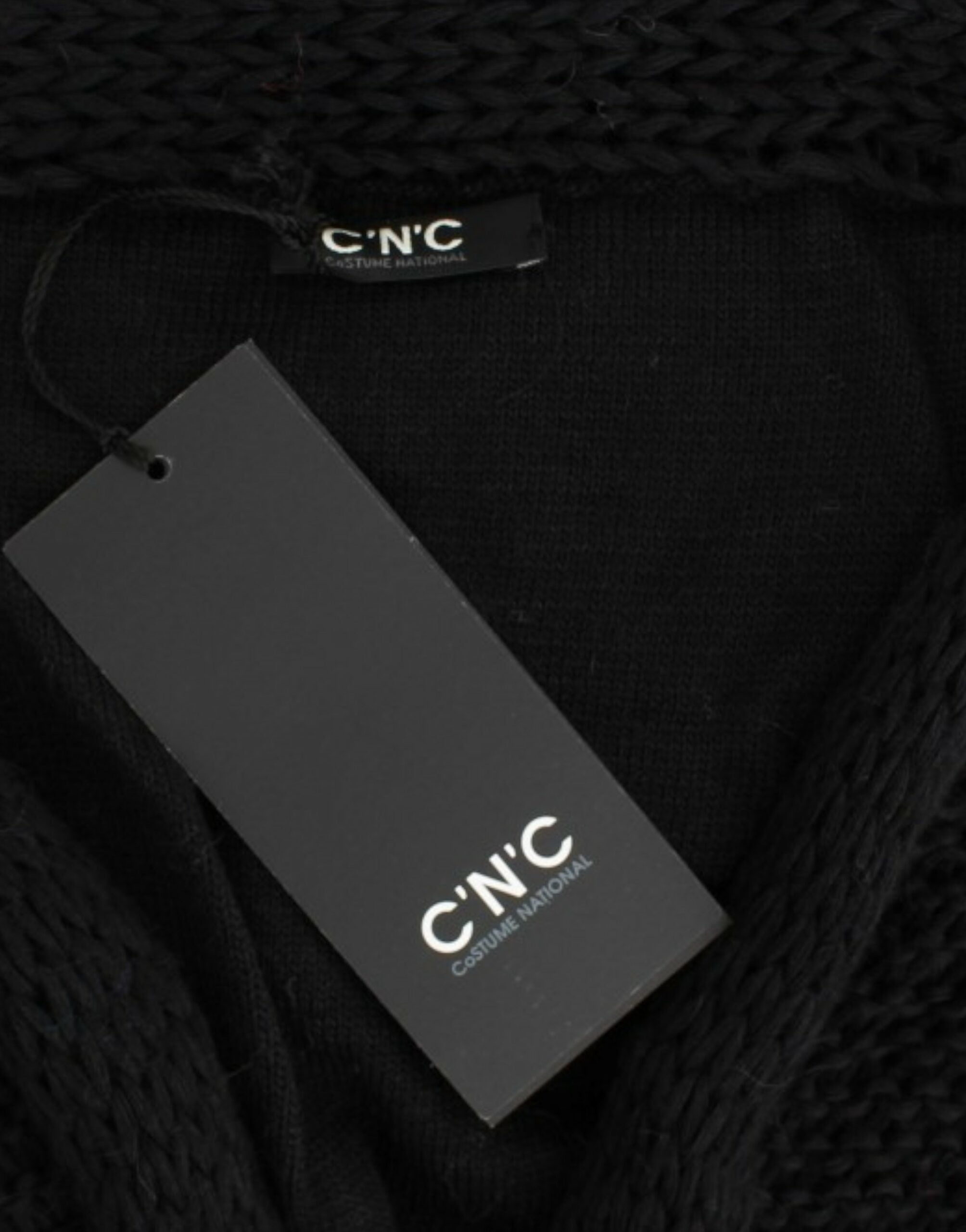 Costume National Black Sleeveless Knit Cardigan