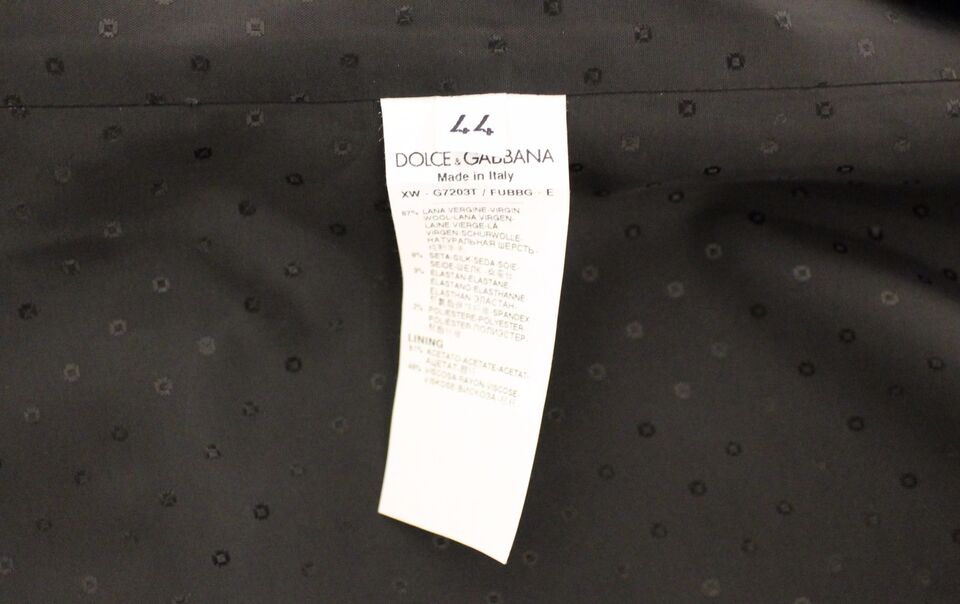 Dolce & Gabbana Schwarzes Wolle-Seide-Stretch-Kleid Weste Blazer