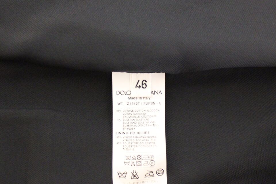 Dolce &amp; Gabbana Blue Cotton Stretch Vest Blazer