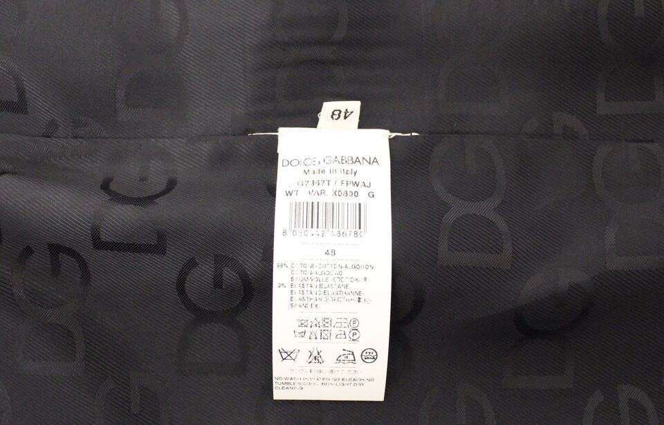 Dolce &amp; Gabbana Blue Cotton Stretch Vest Blazer