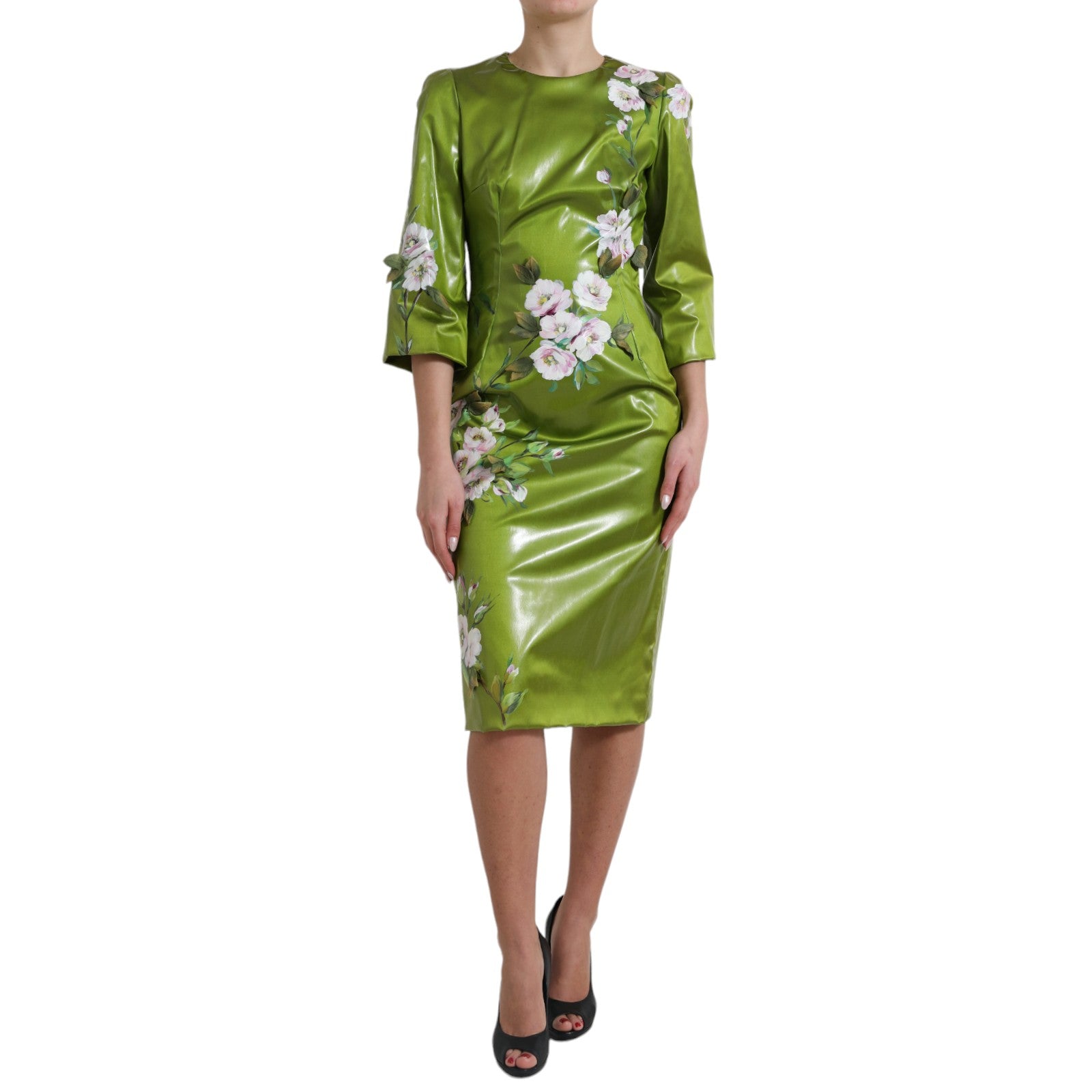 Dolce &amp; Gabbana Floral Elegance Midi Shift Dress