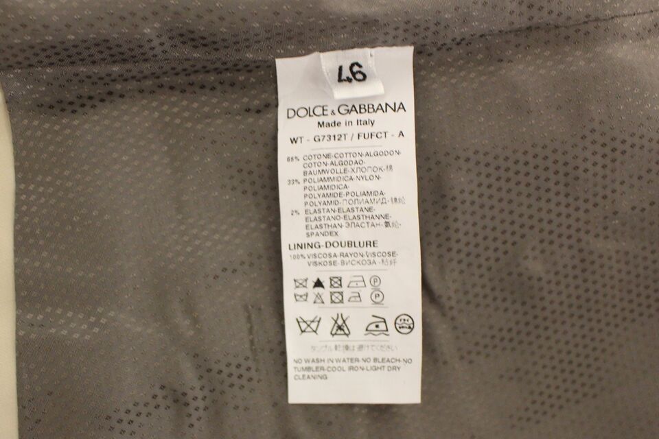 Dolce & Gabbana Beige Baumwolle Stretch Kleid Weste Blazer
