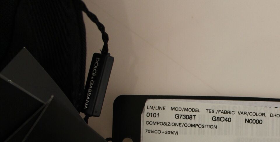 Dolce & Gabbana Schwarzes Baumwoll-Viskose-Kleid Weste Blazer