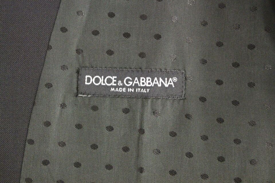 Dolce &amp; Gabbana Black Wool Formal Dress Vest Gilet Waistcoat