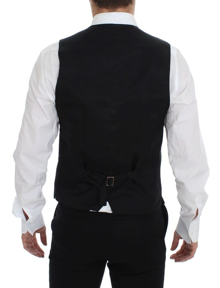 Dolce &amp; Gabbana Gray Wool Formal Dress Vest Gilet Waistcoat