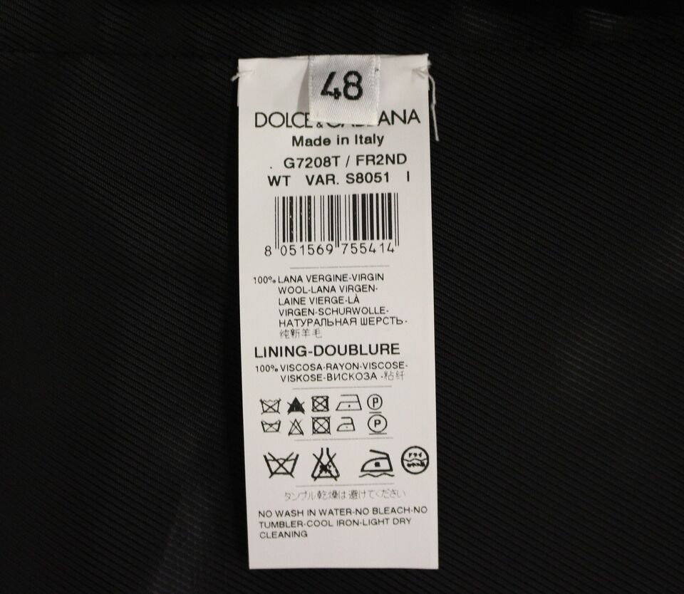 Dolce &amp; Gabbana Gray striped single-breasted wool vest