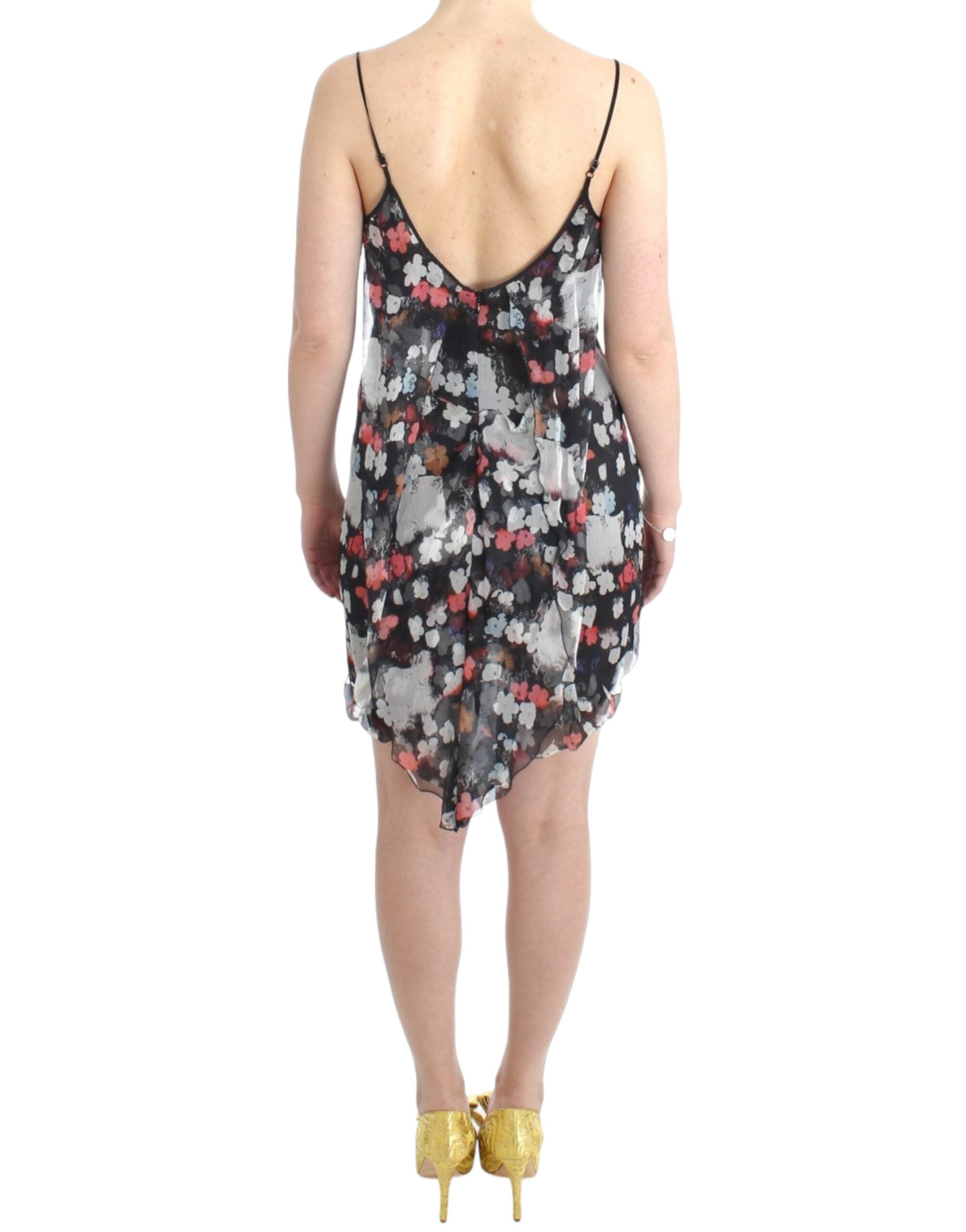 Costume National floral silk mini dress