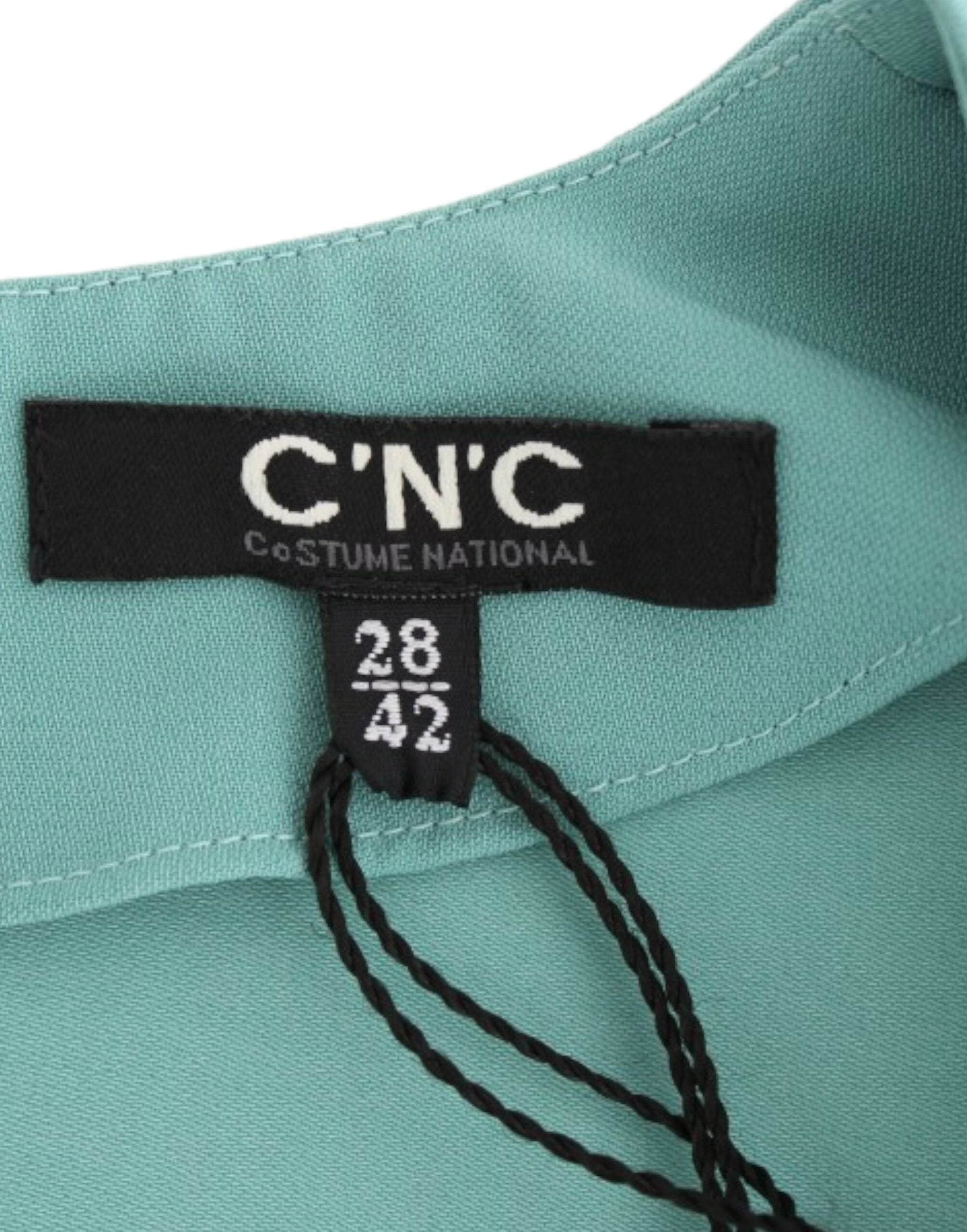 Costume National Green 3/4 Sleeve Shift Dress