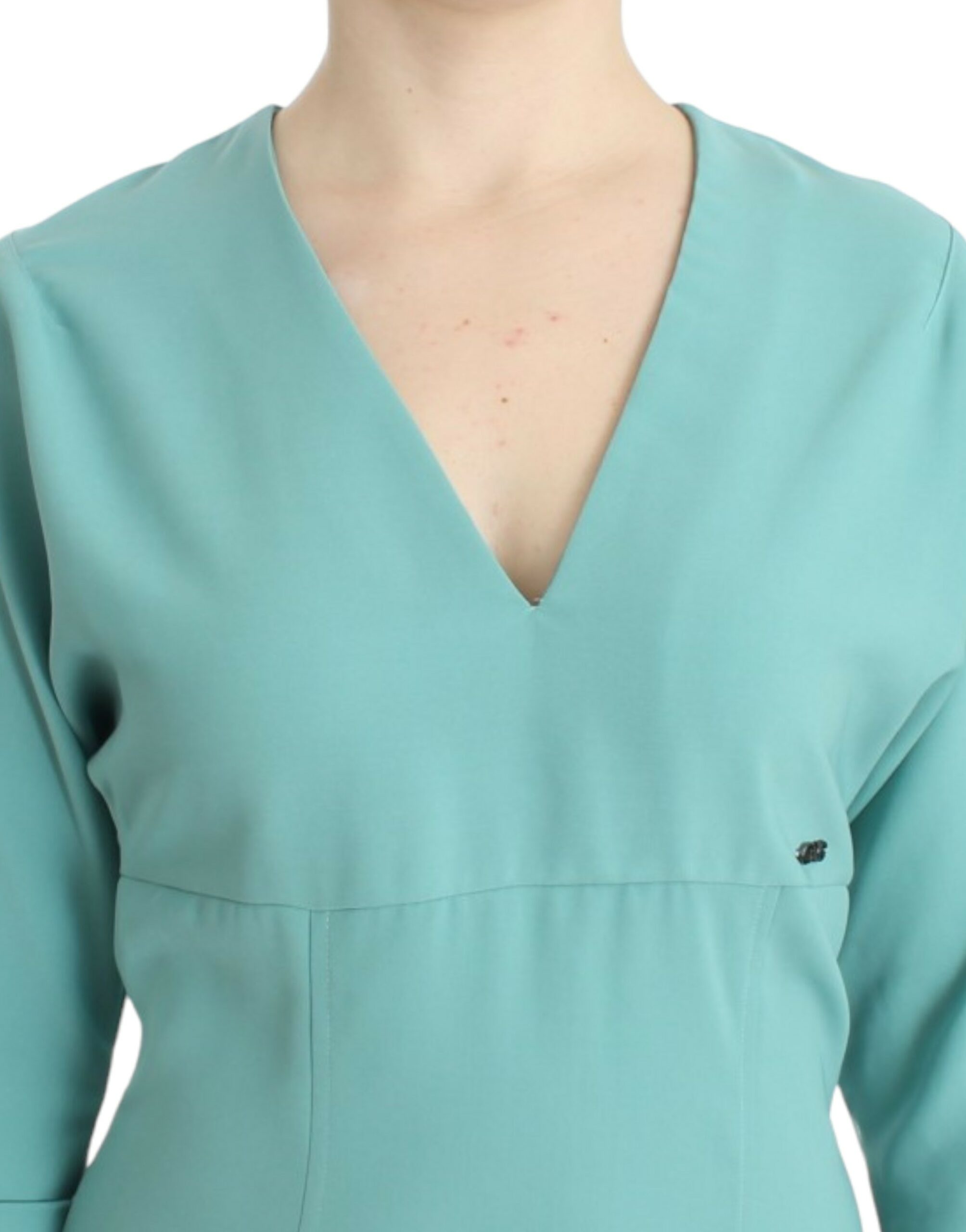 Costume National Green 3/4 Sleeve Shift Dress