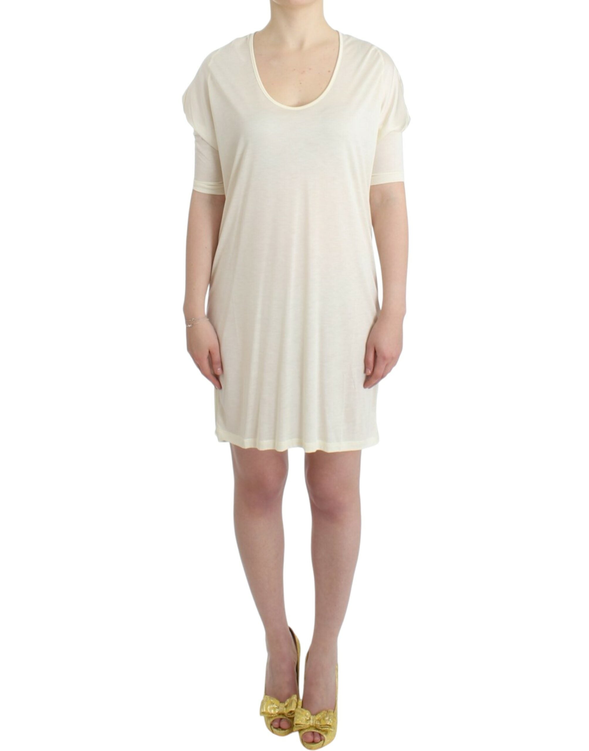 Costume National White Modal Tube Dress
