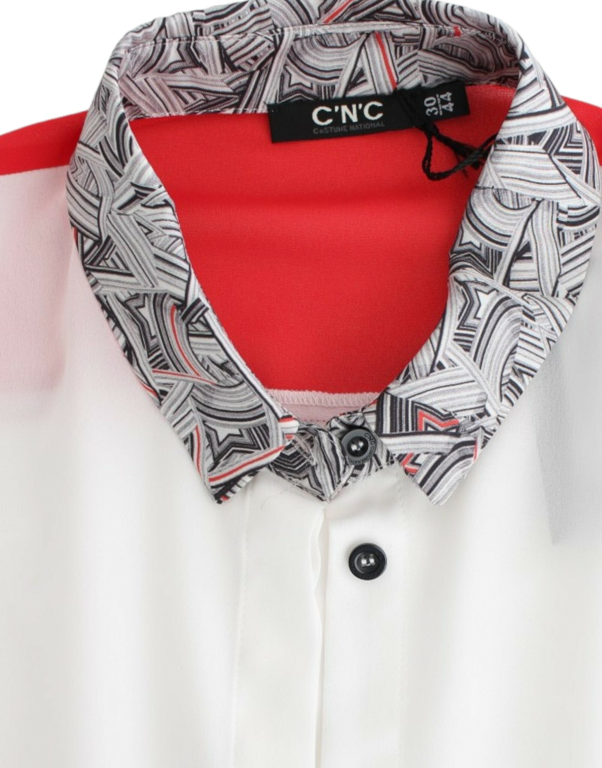 Costume National White shirt dress with asymmetrical hem