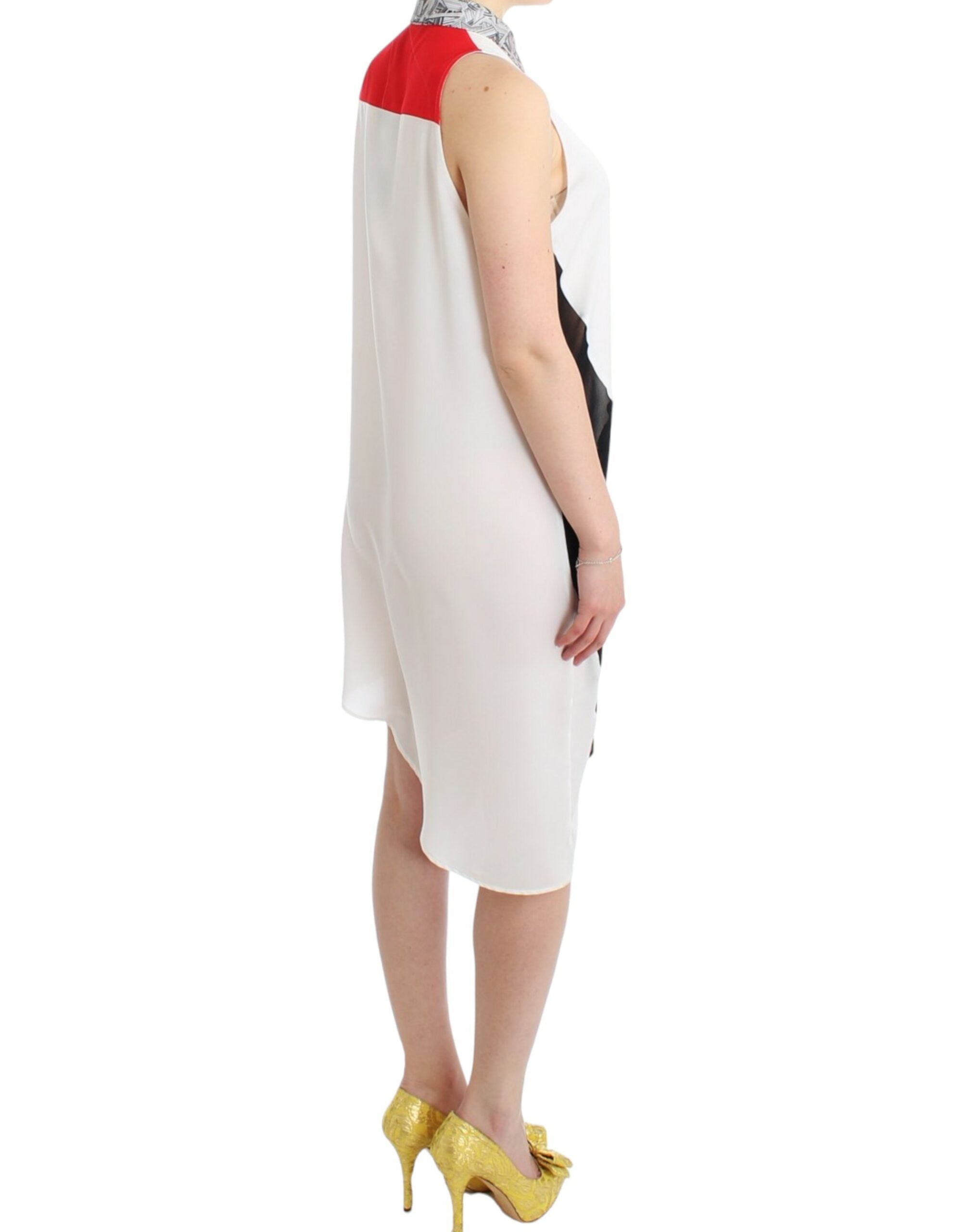 Costume National White shirt dress with asymmetrical hem