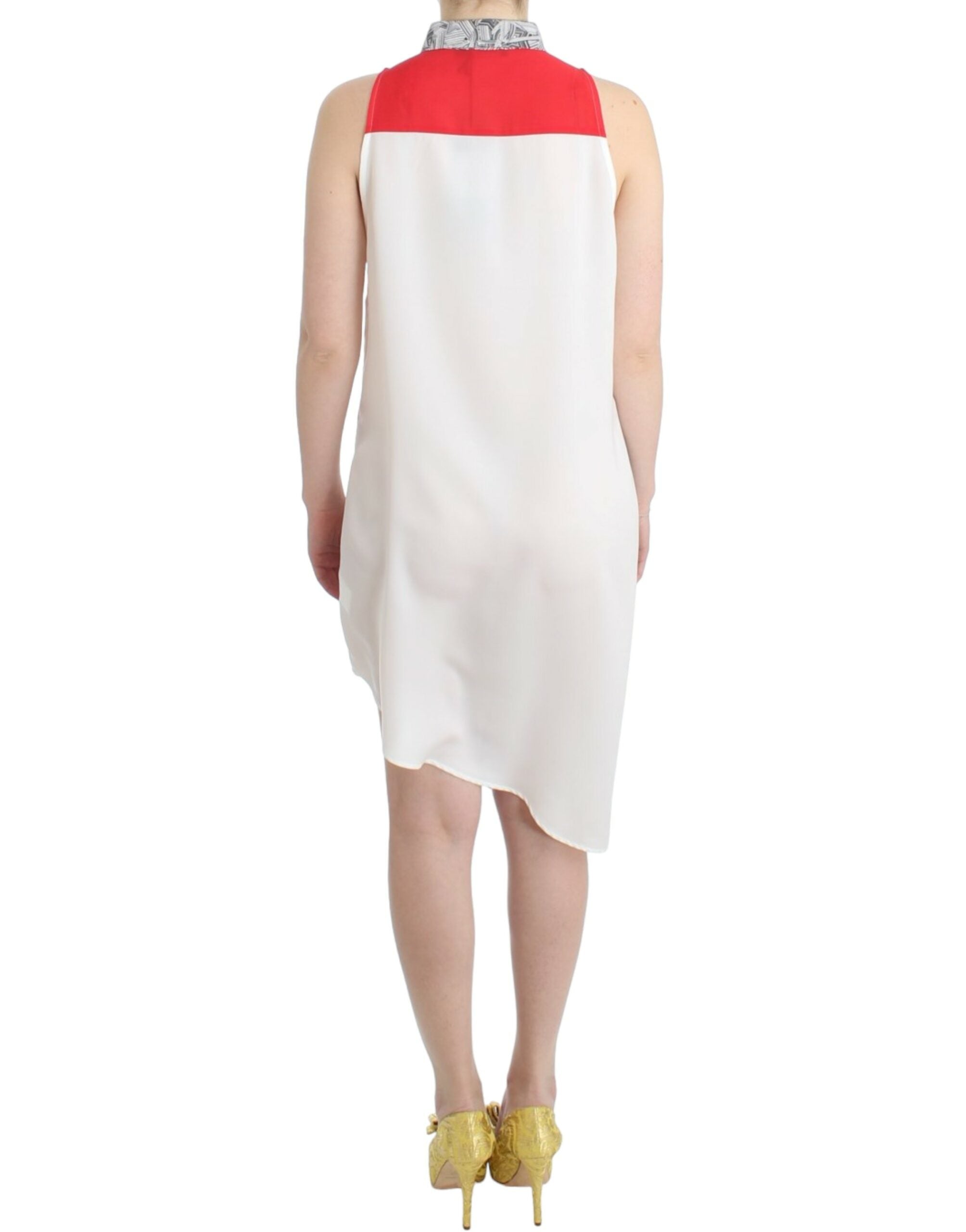 Costume National White shirt dress with asymmetrical hem