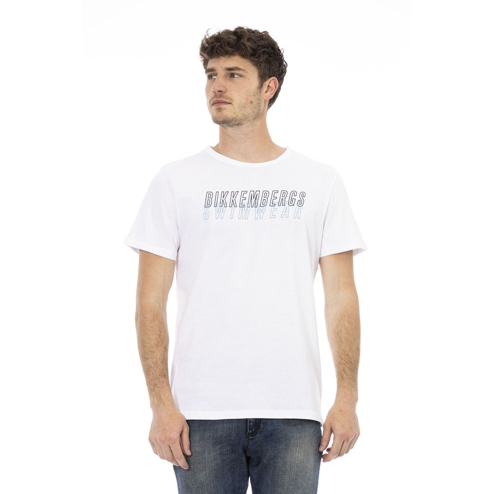 Bikkembergs White Men's Cotton T-Shirt