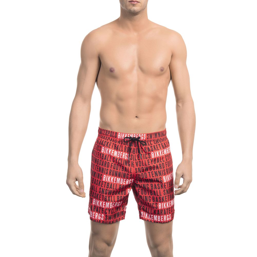Bikkembergs Rote Badeshorts aus Polyester für Herren
