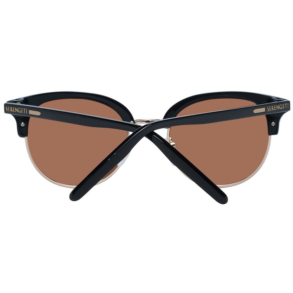 Serengeti Schwarze Sonnenbrille aus Acetat und Metall