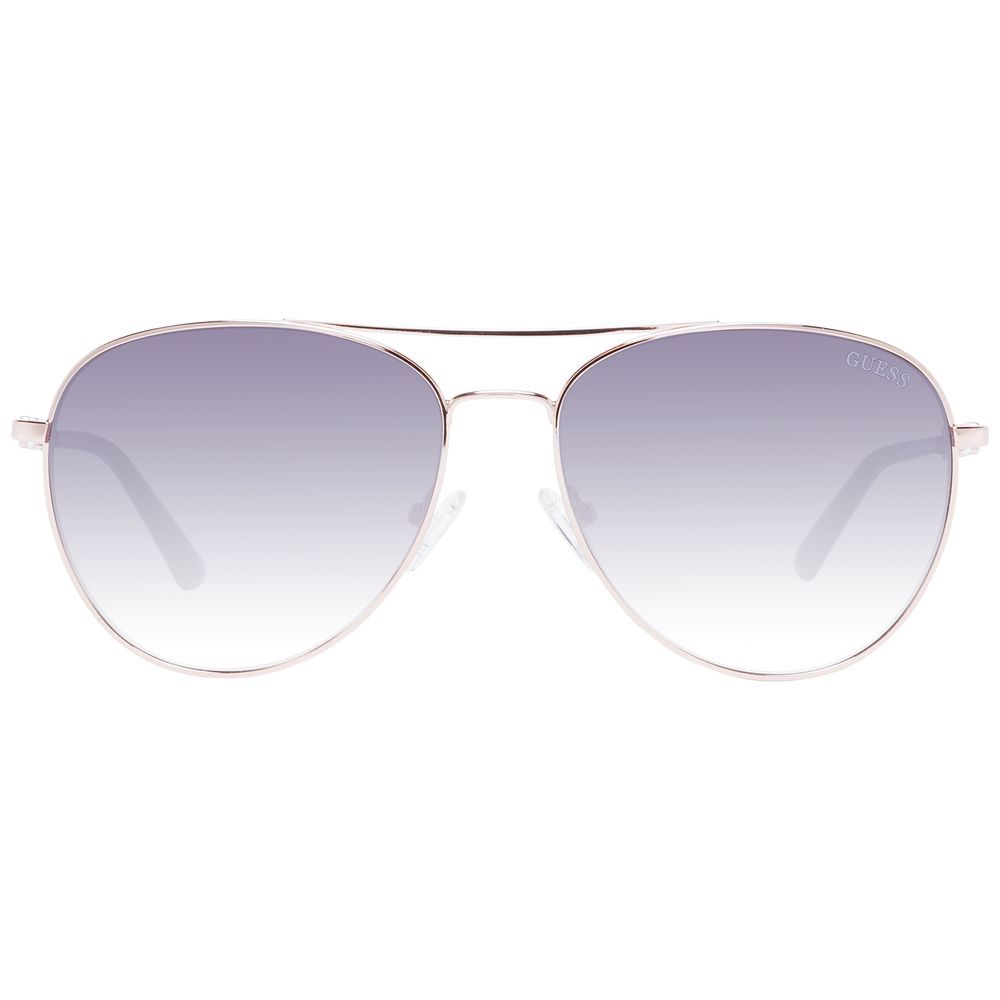 Guess Sonnenbrille mit Metallrahmen in Roségold