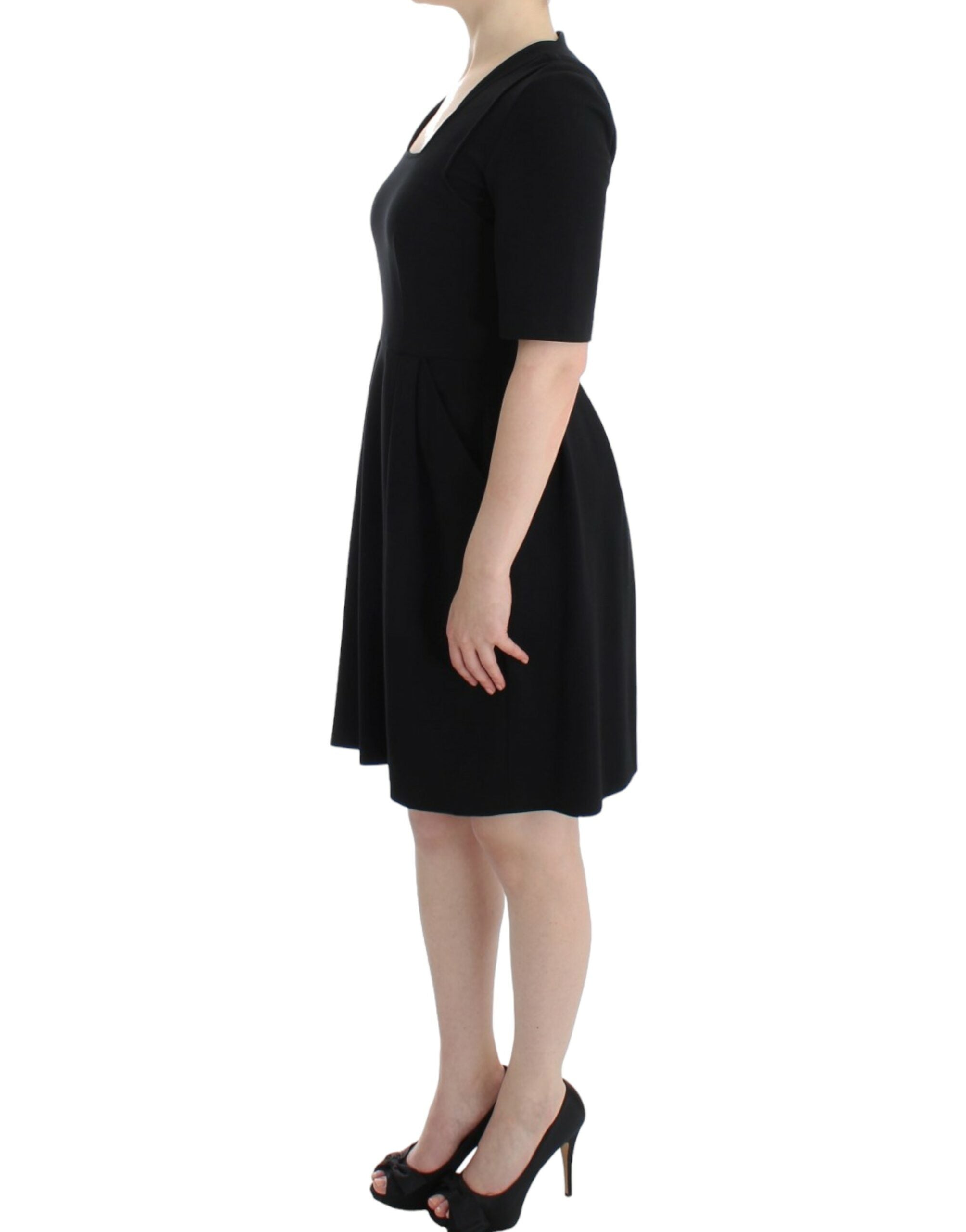 CO|TE Black short sleeve Venus dress