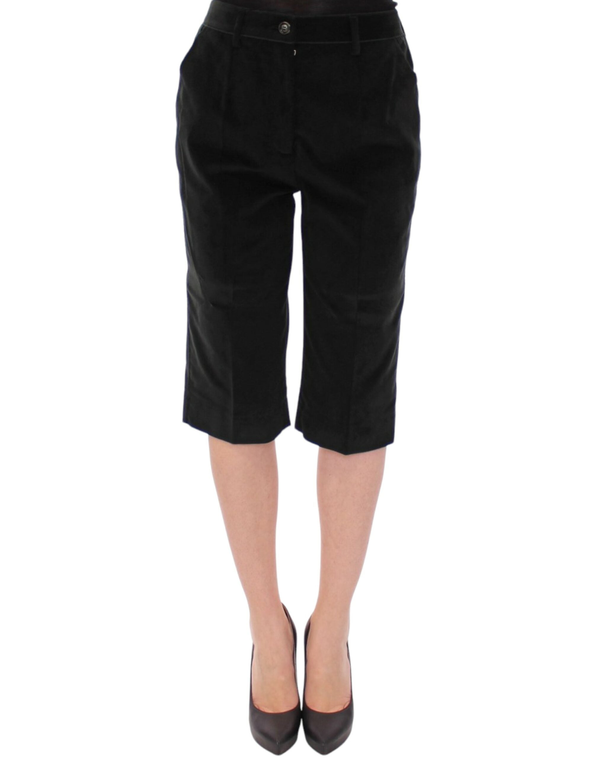 Dolce &amp; Gabbana Black Cotton Shorts Pants