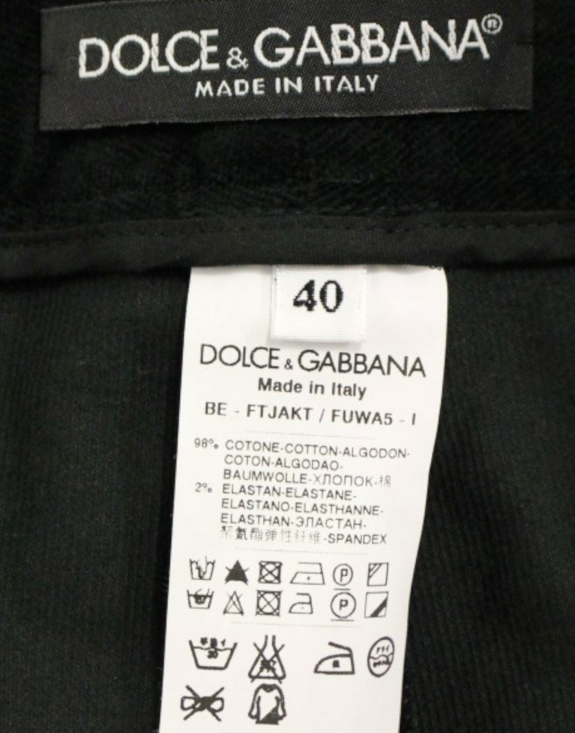 Dolce & Gabbana Schwarze Baumwollshorts Hose
