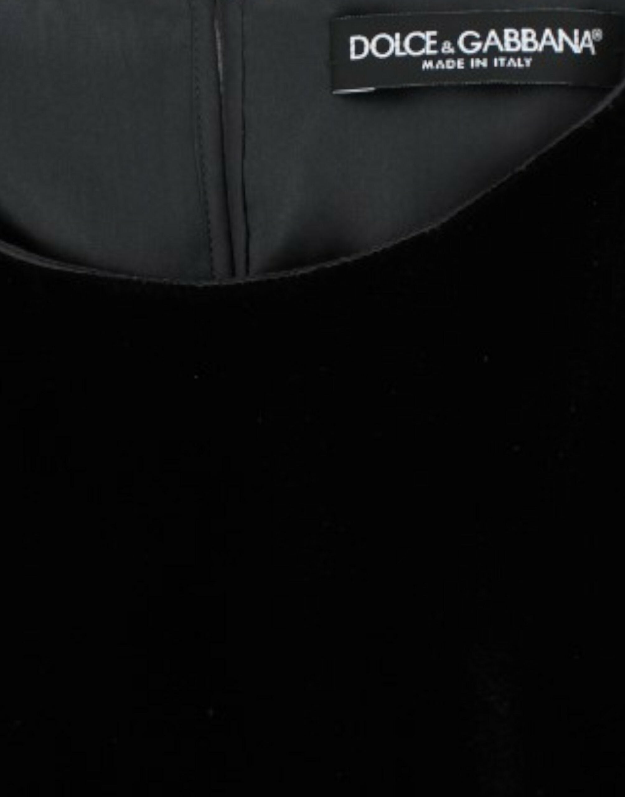 Dolce & Gabbana Schwarze Samtbluse mit kurzen Ärmeln