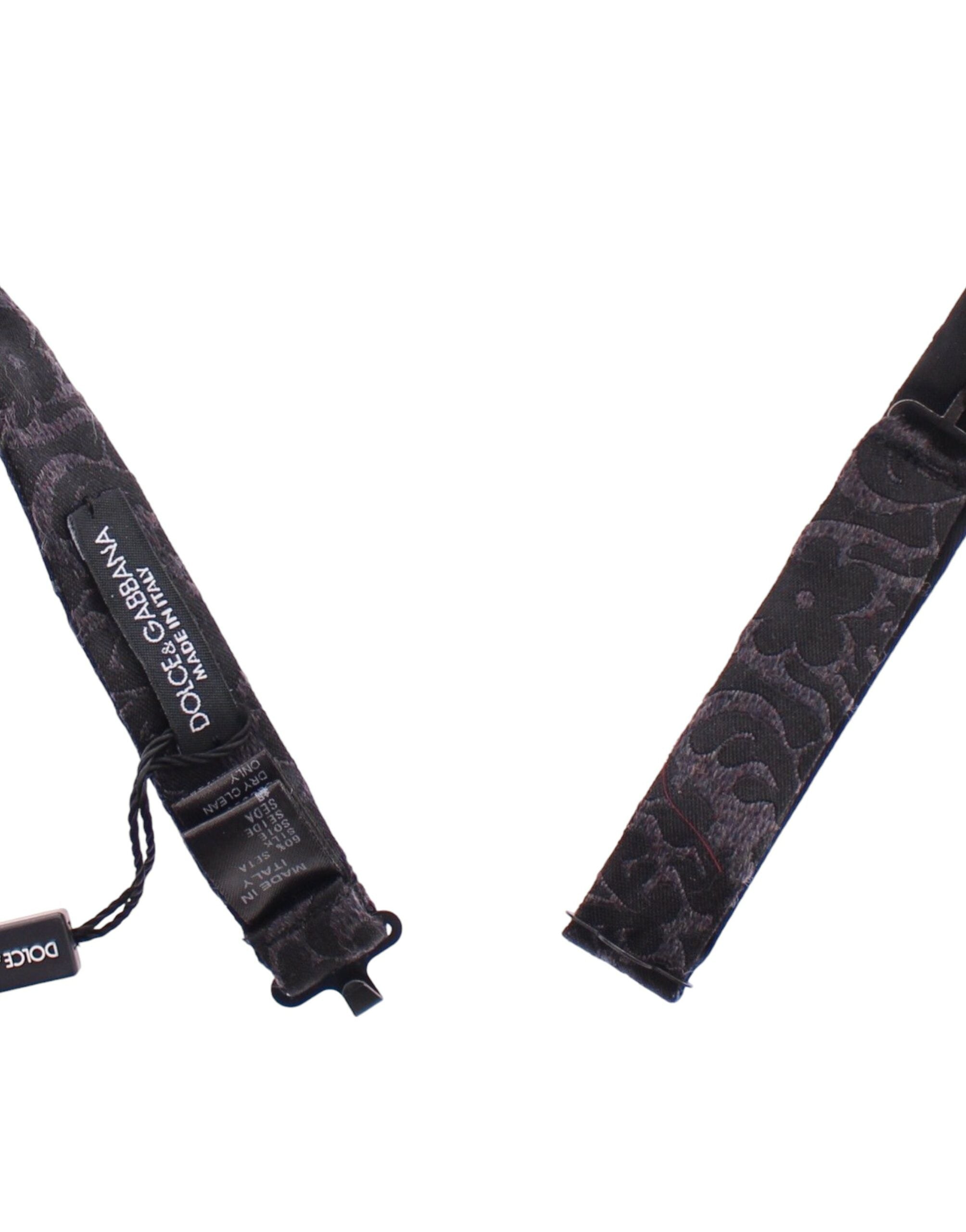 Dolce & Gabbana Graue Schwarze Wollfliege