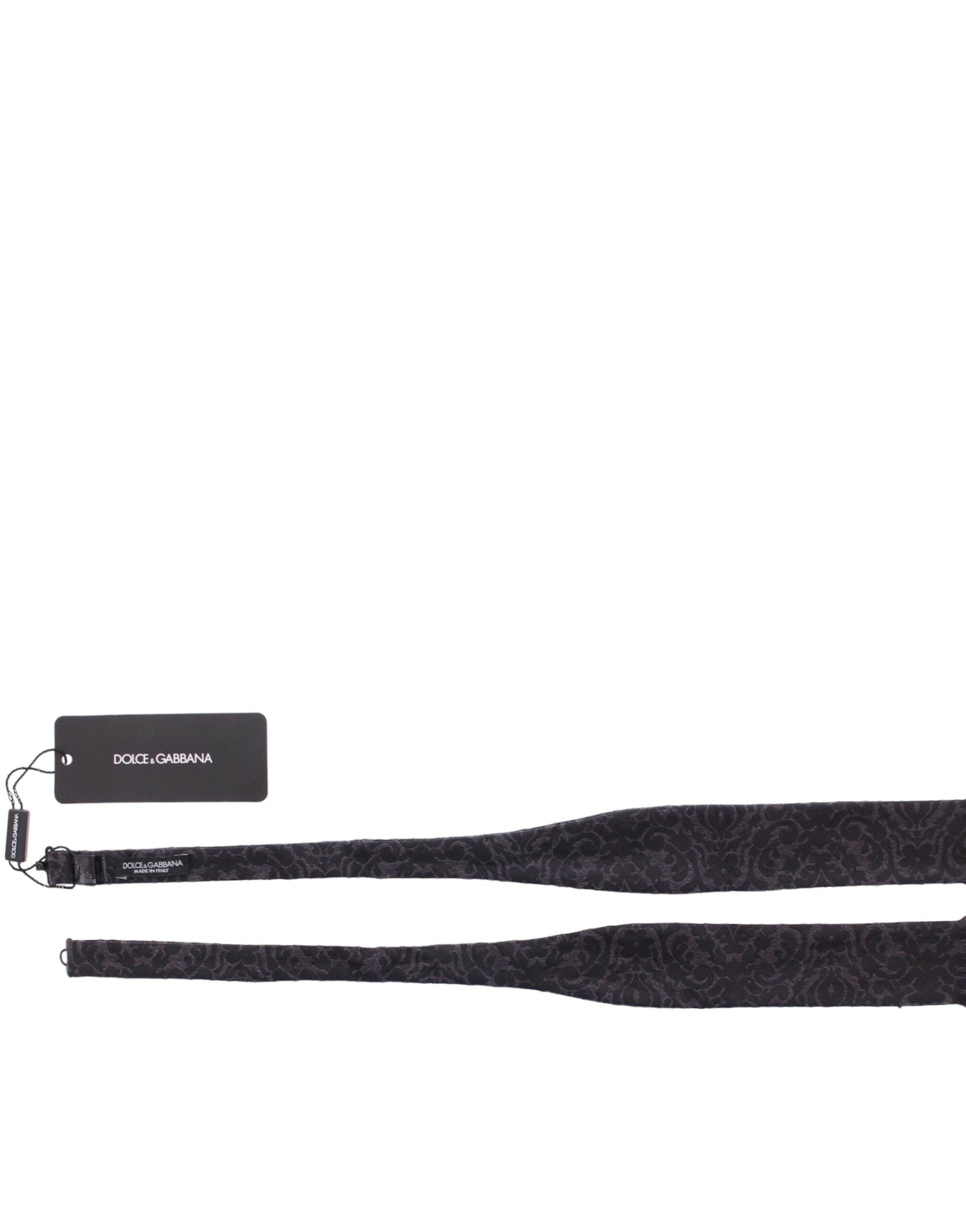 Dolce & Gabbana Graue Schwarze Wollfliege