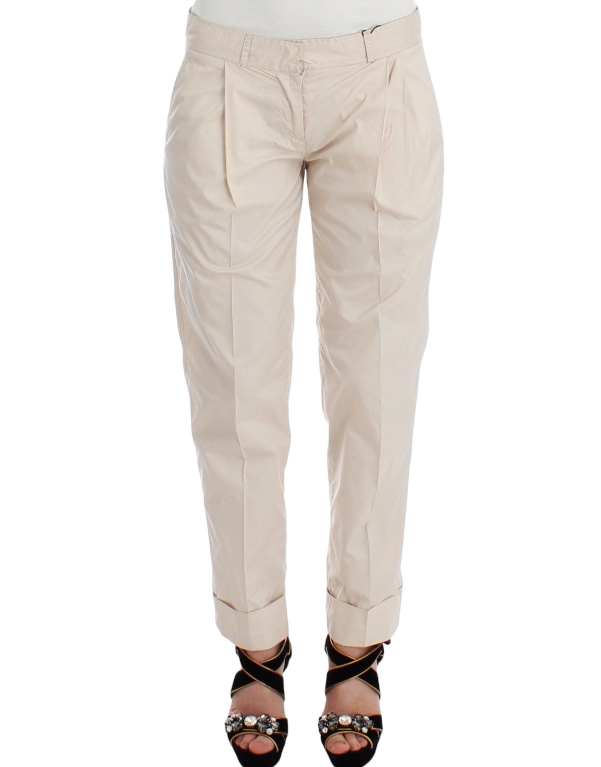 Ermanno Scervino Beige Chinos Beiläufige Kleiderhosen Khakis