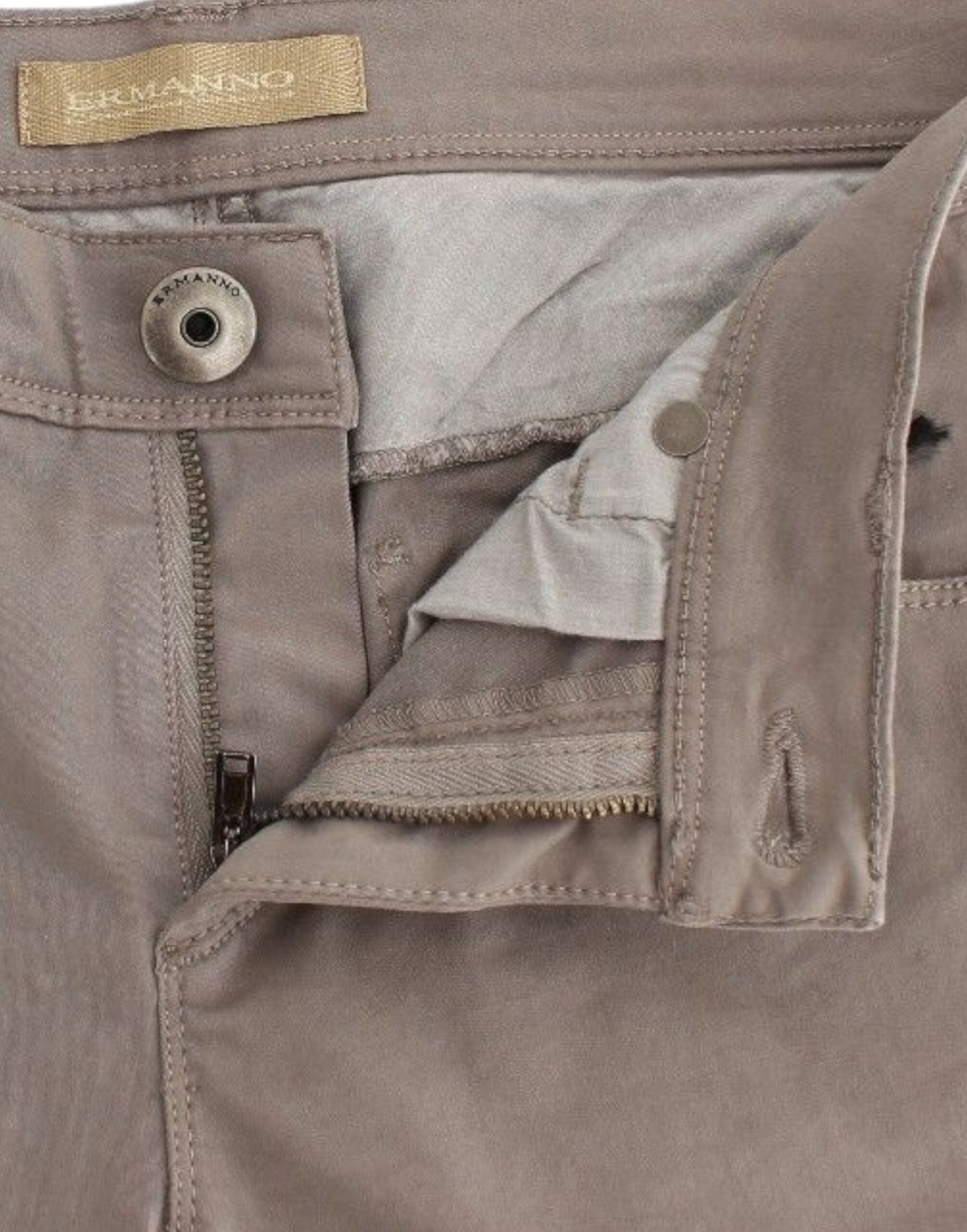 Ermanno Scervino Taupe Beige Schlanke Jeans Denim-Hosen Skinny