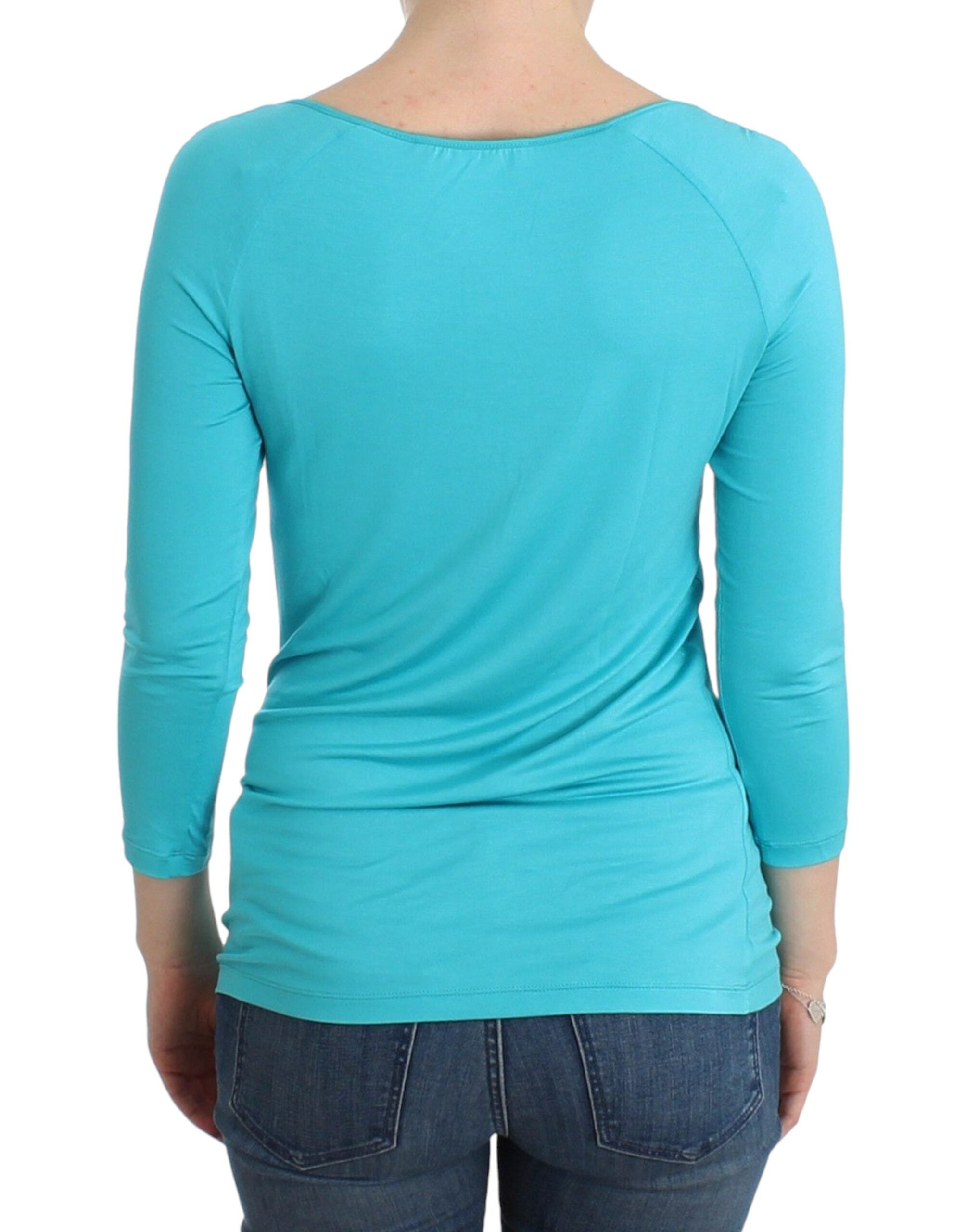 Ermanno Scervino Unterwäsche Blaues Oberteil Bluse Pullover Modal Solid