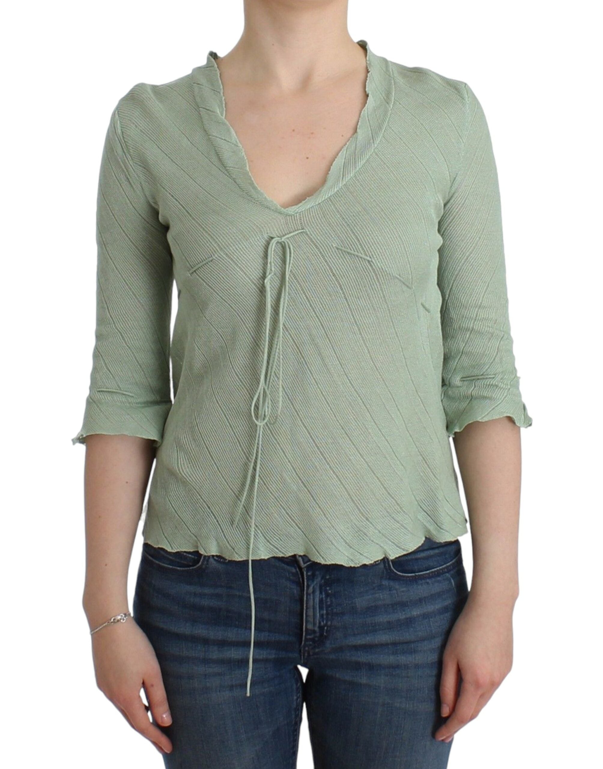 Ermanno Scervino Green lightweight knit sweater top blouse